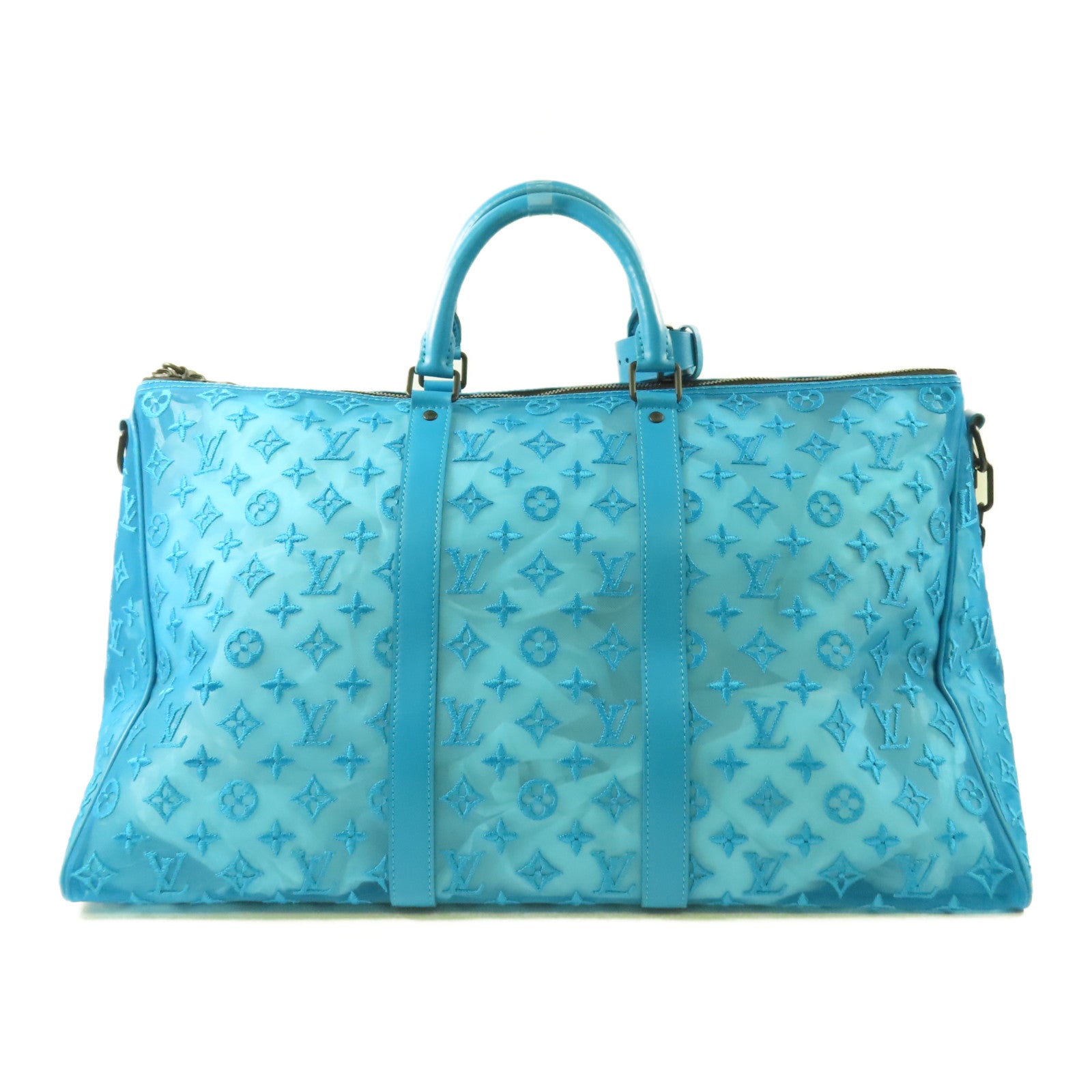 LOUIS VUITTON Monogram Mesh Keepall Triangle Bandouliere 50手挽肩背兩用袋