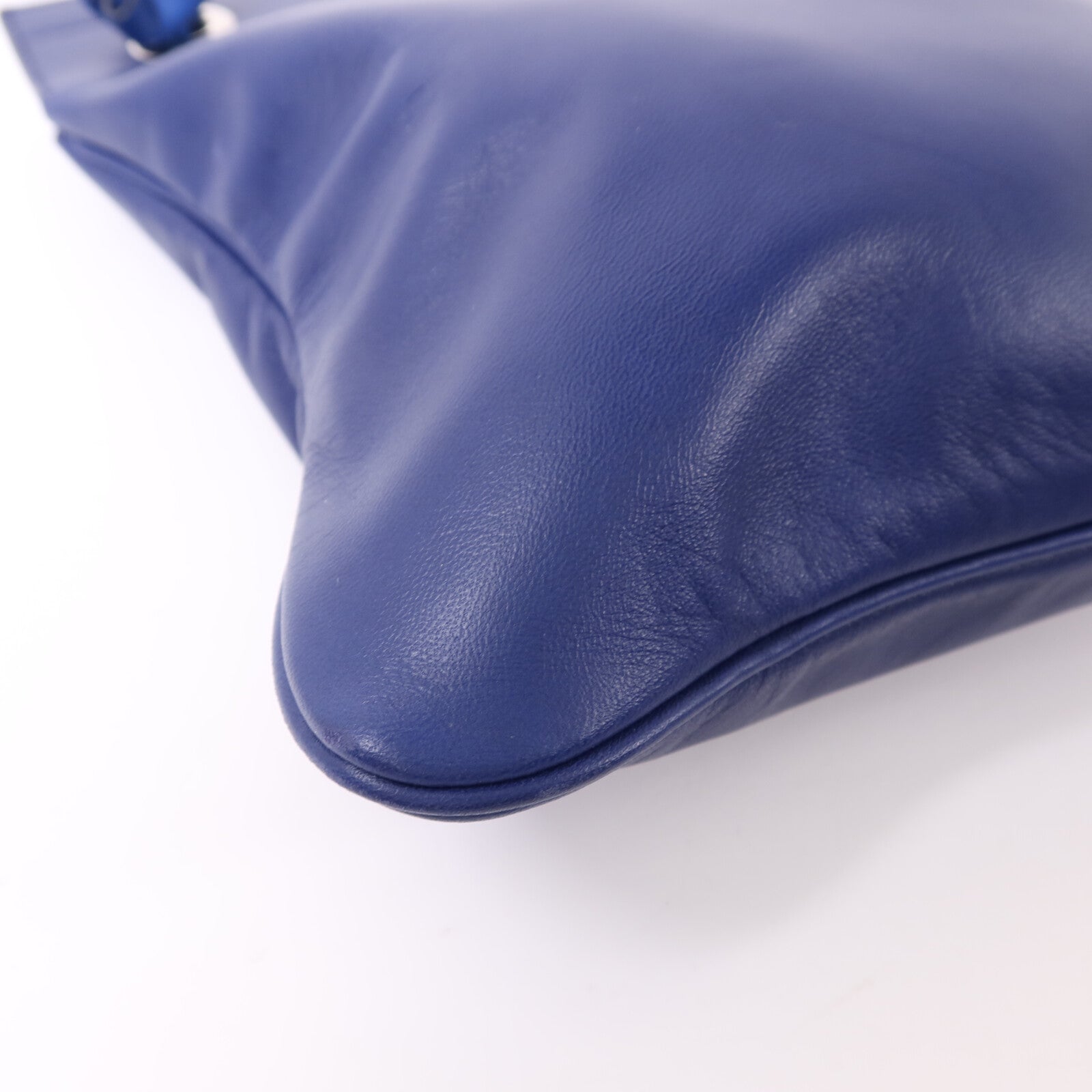 HERMES Swift皮革Aline銀扣肩背Bleu Electrique
