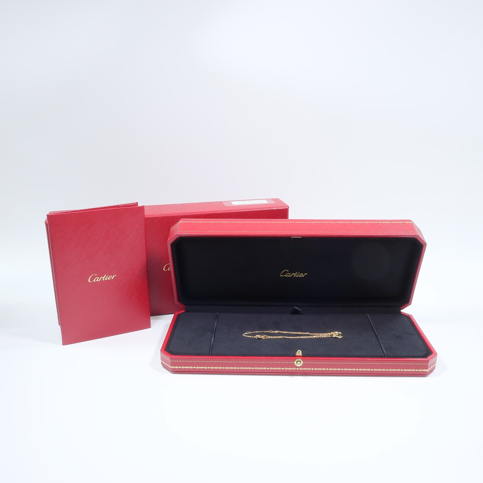 CARTIER 18K玫瑰金/黃金/白金Trinity Bracelet手鏈