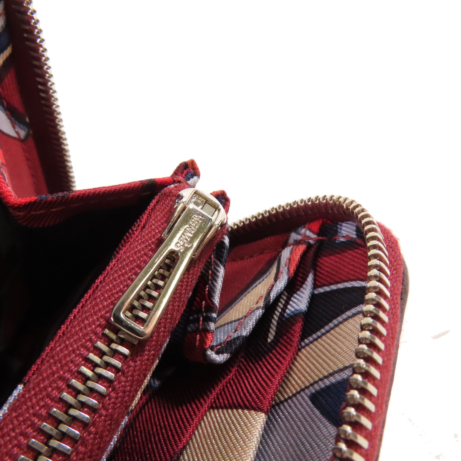 HERMES Epsom皮革Silk'In Compact Wallet銀扣短錢包Rouge Grenat石榴紅色