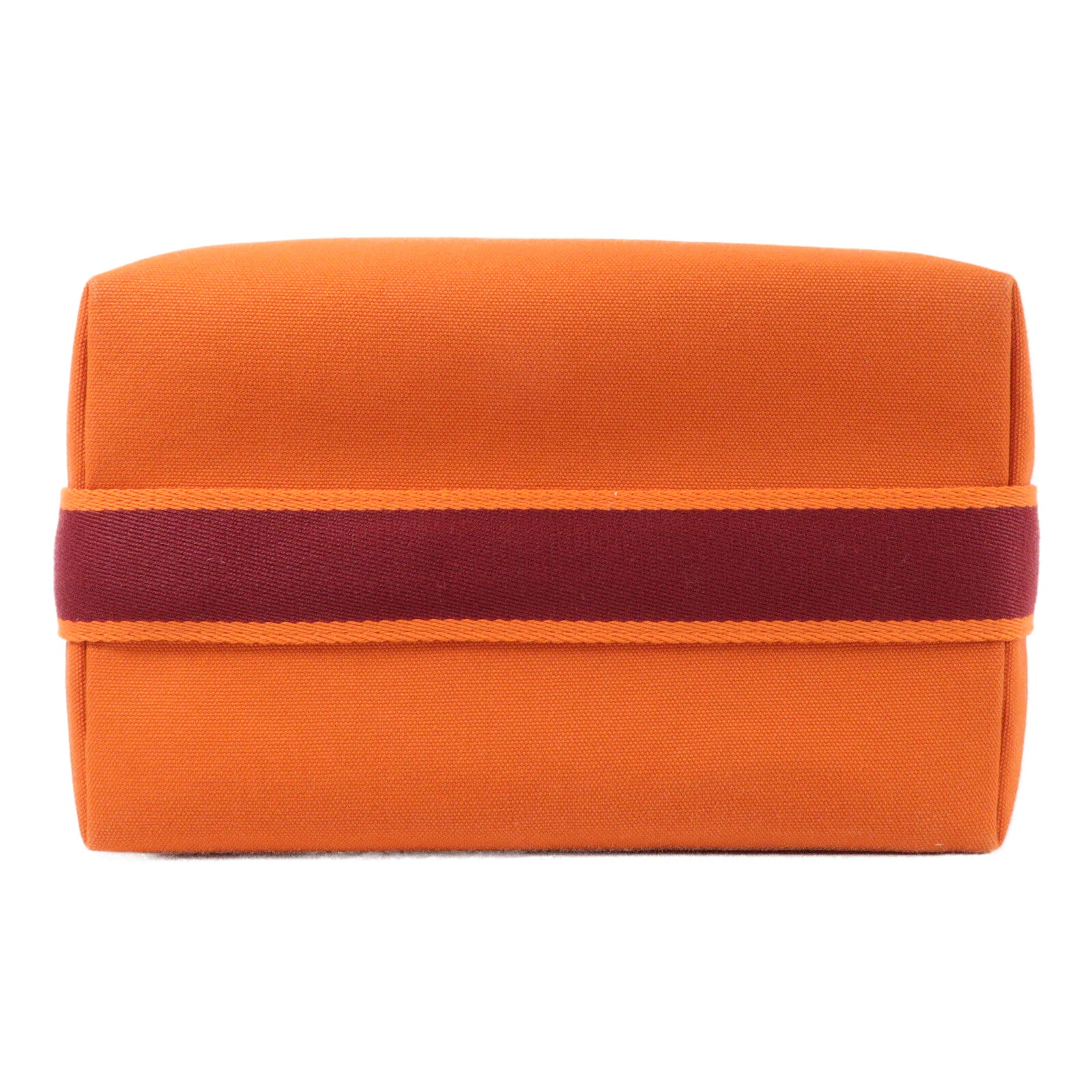HERMES 帆布Bride-A-Brac Case Large手挽袋Orange