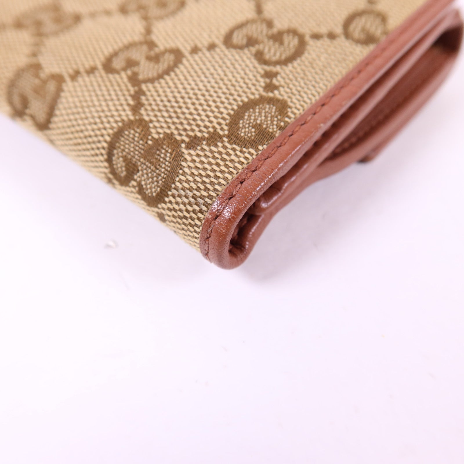 GUCCI 帆布Long Bifold Wallet金扣長錢包