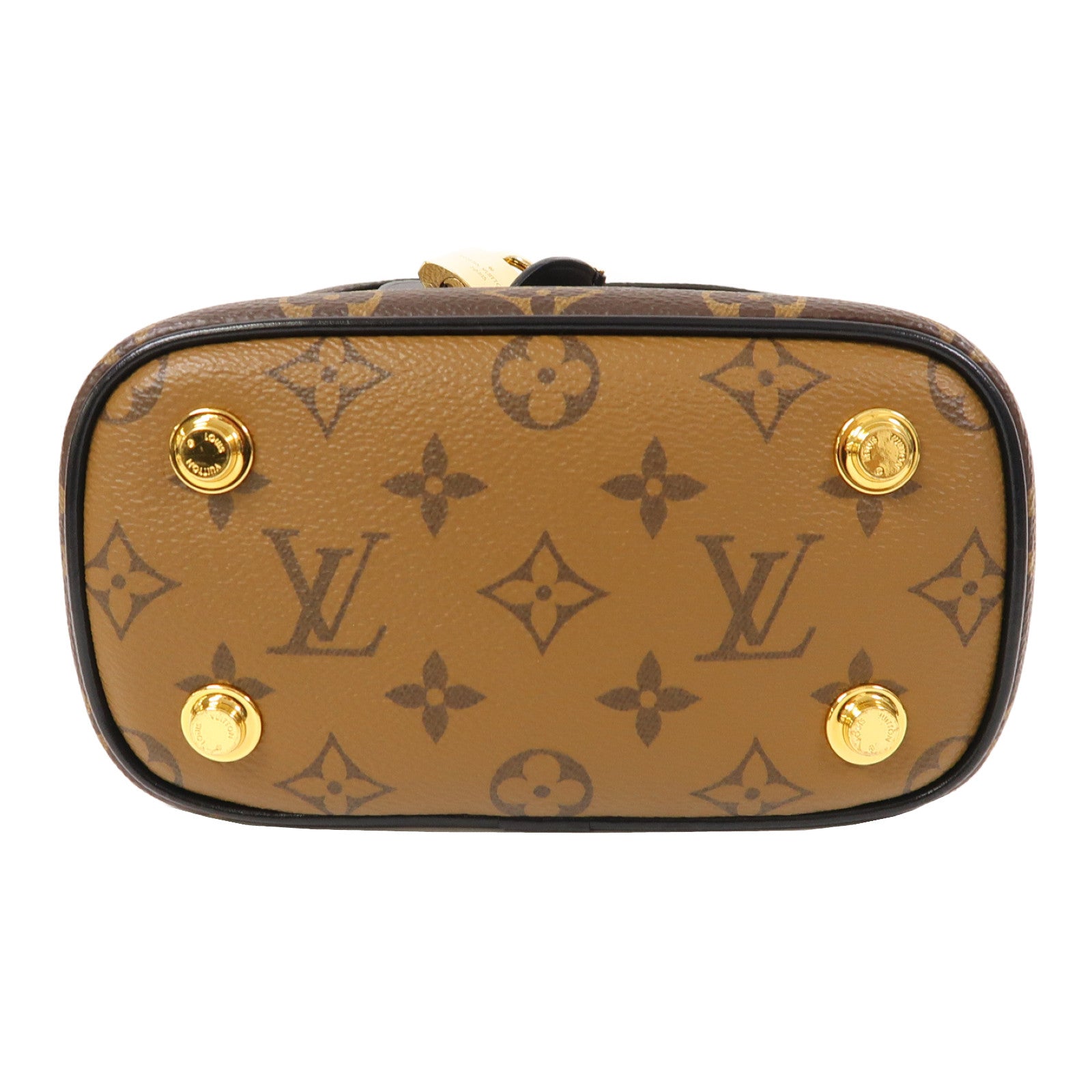 LOUIS VUITTON Monogram Vanity PM金扣手挽肩背兩用袋啡色