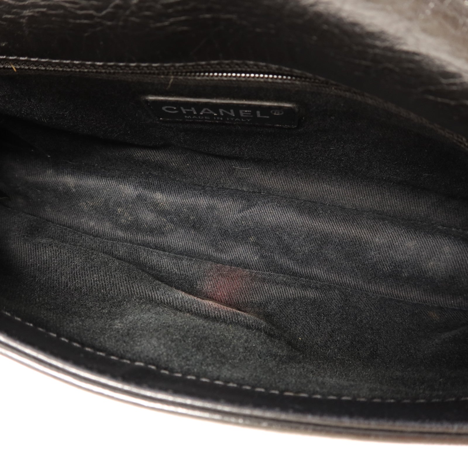 CHANEL 牛皮皮革Chain Shoulder Bag銀扣鏈帶肩背袋