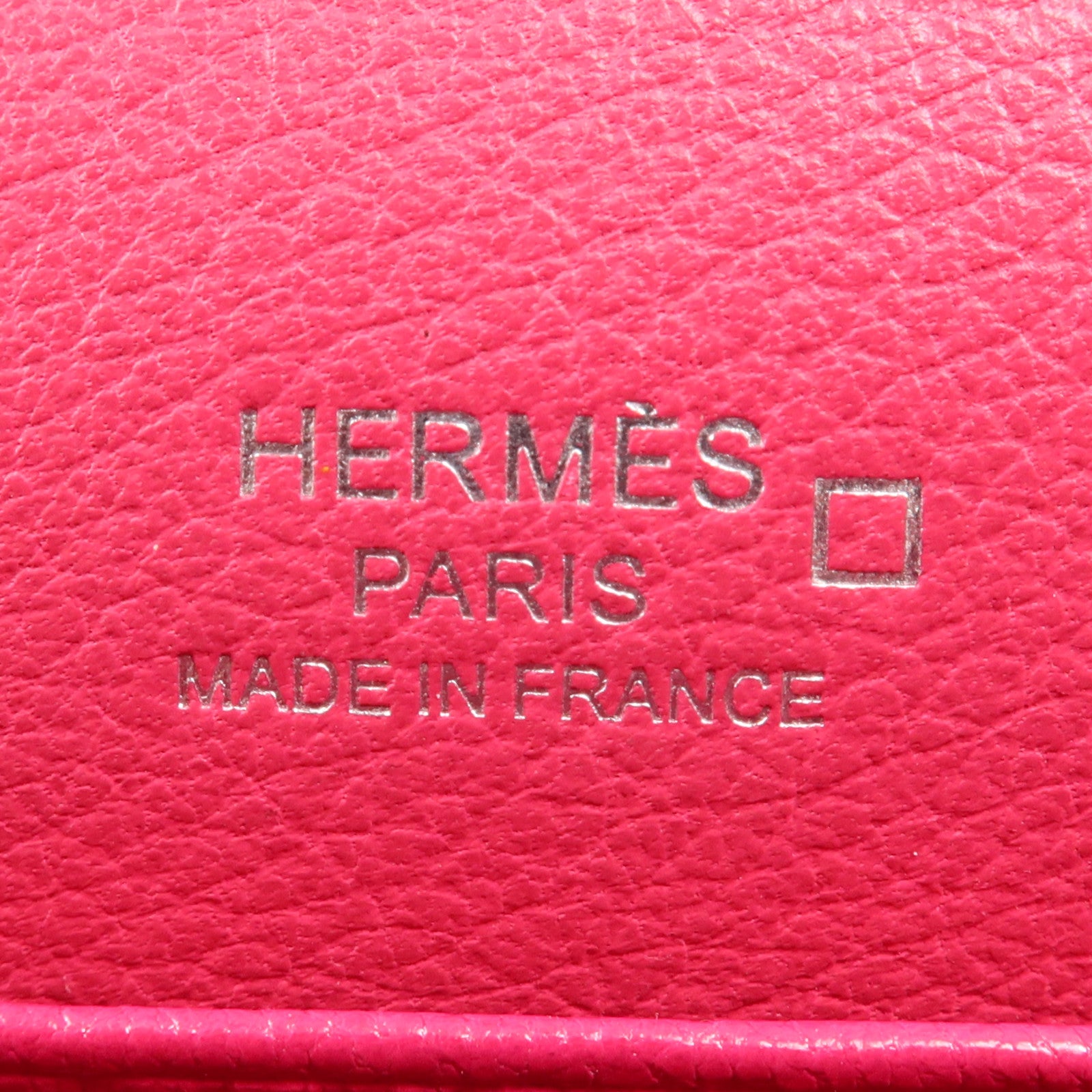 HERMES Evercolour皮革/鱷魚皮革Mini Roulis銀扣肩背袋Rose Mexico