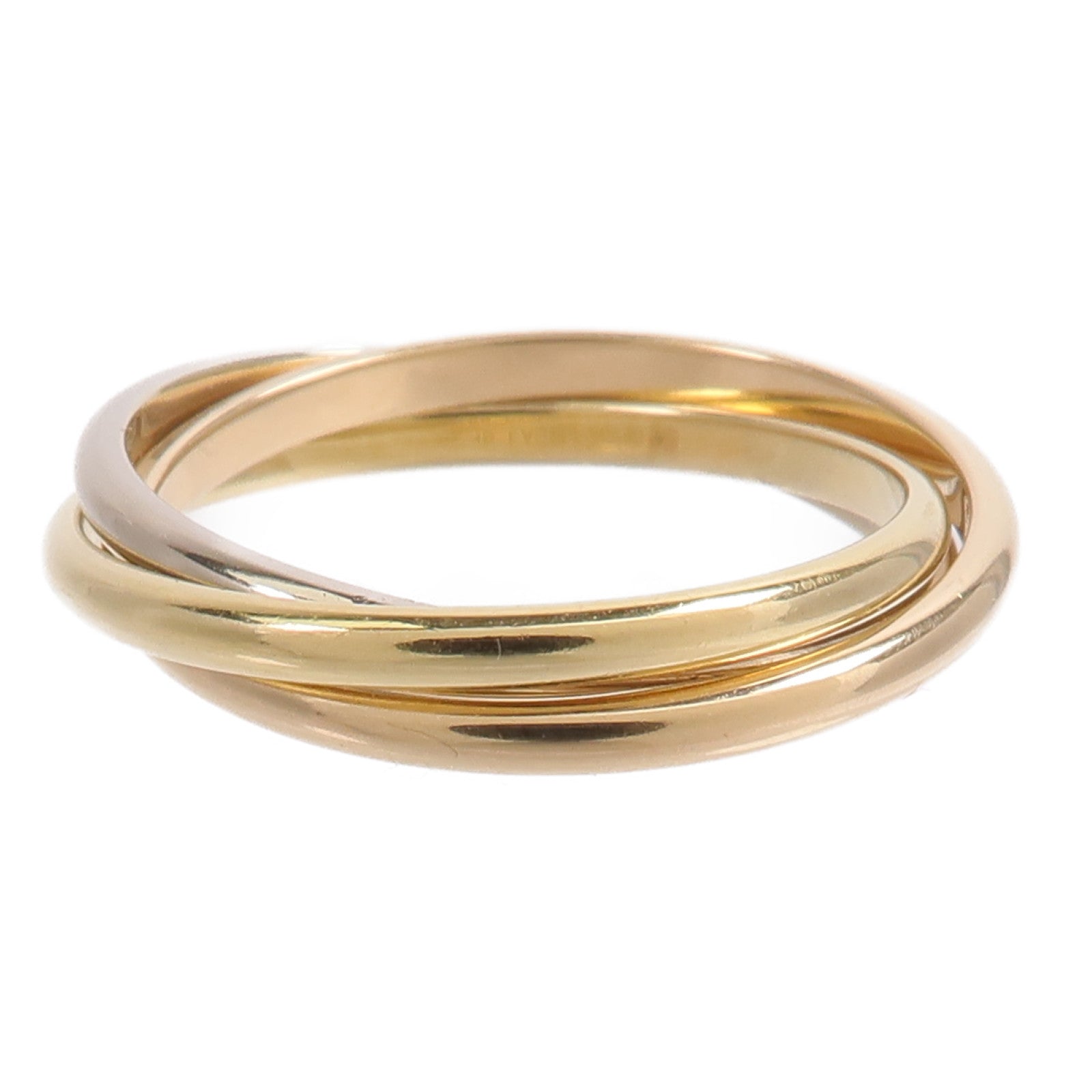 CARTIER 18K白金/黃金/黃金Mini Trinity Ring戒指