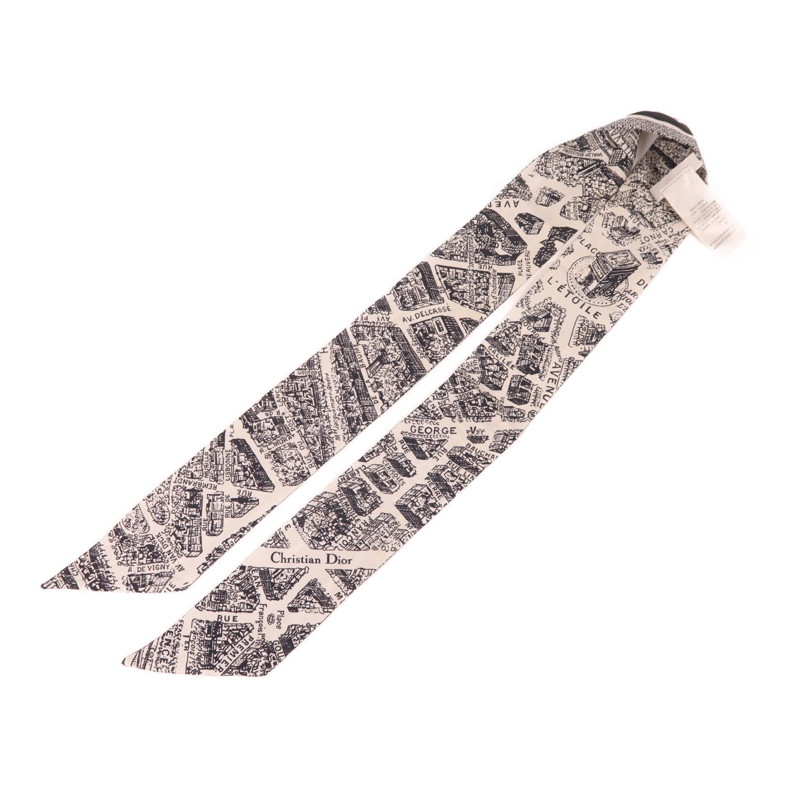Dior 絲質Scarf絲巾黑色/白色