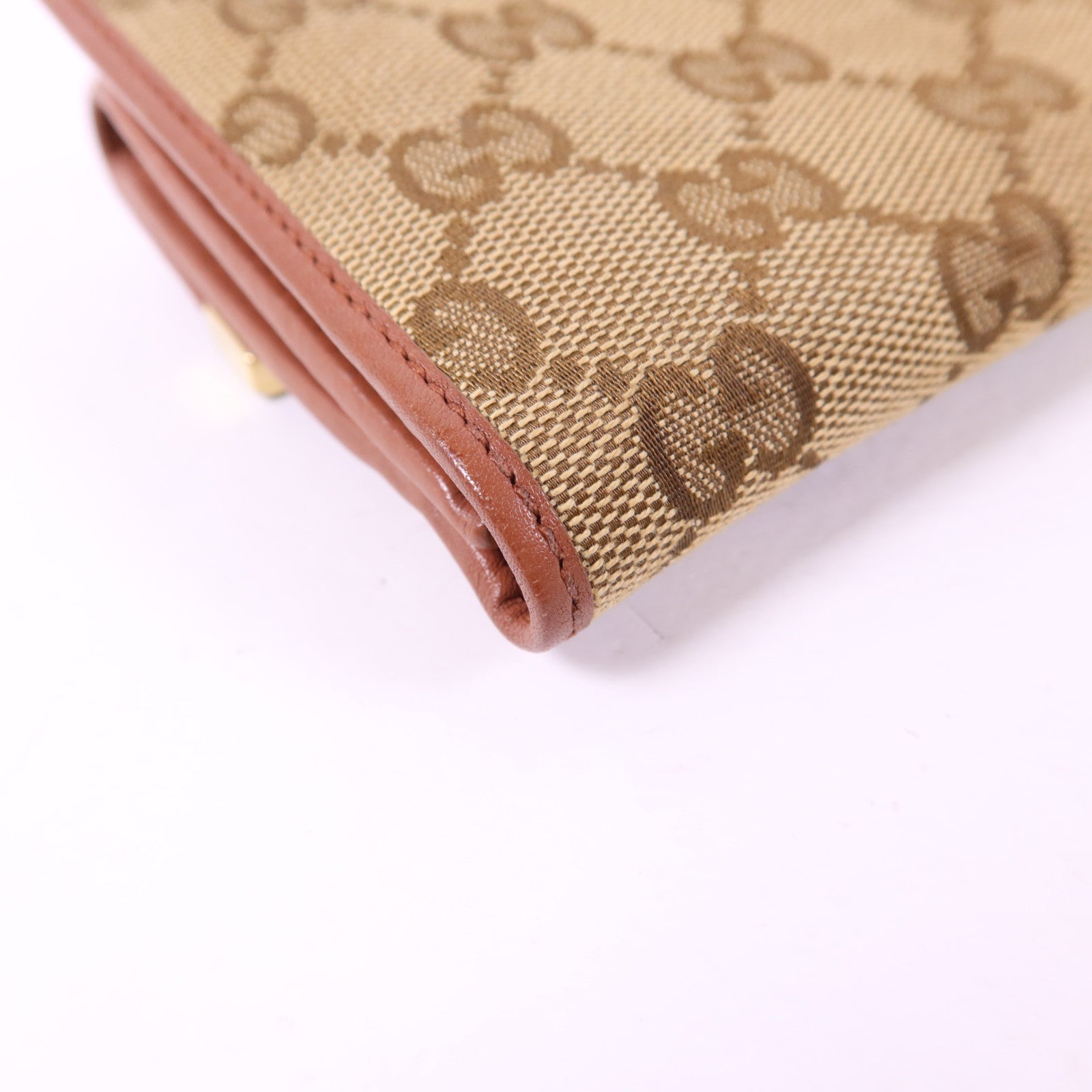 GUCCI 帆布Long Bifold Wallet金扣長錢包