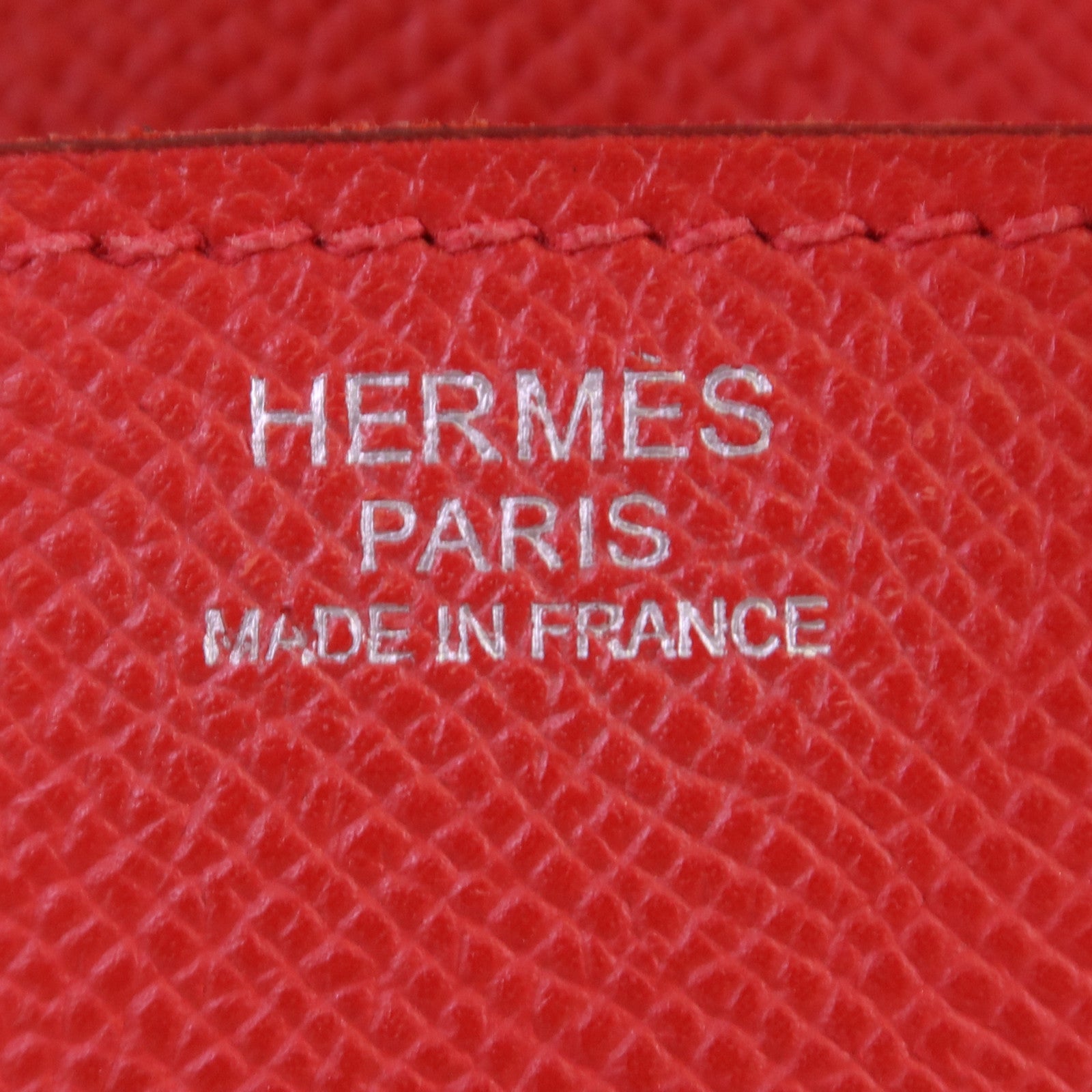 HERMES Epsom皮革Birkin 30銀扣手挽袋紅色