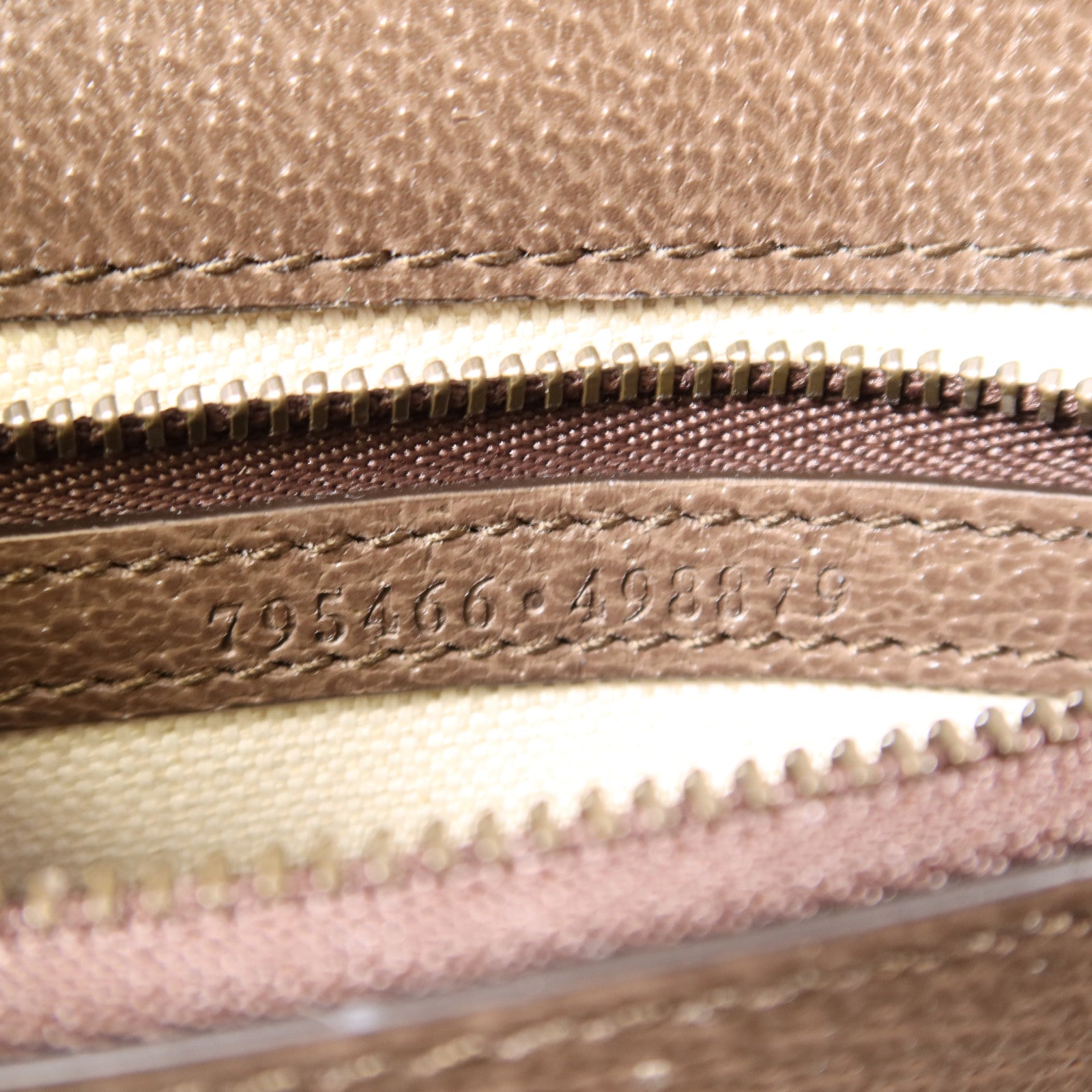 GUCCI GG GHW Ophidia Mini Bag Shoulder Bag Coated Canvas Brown