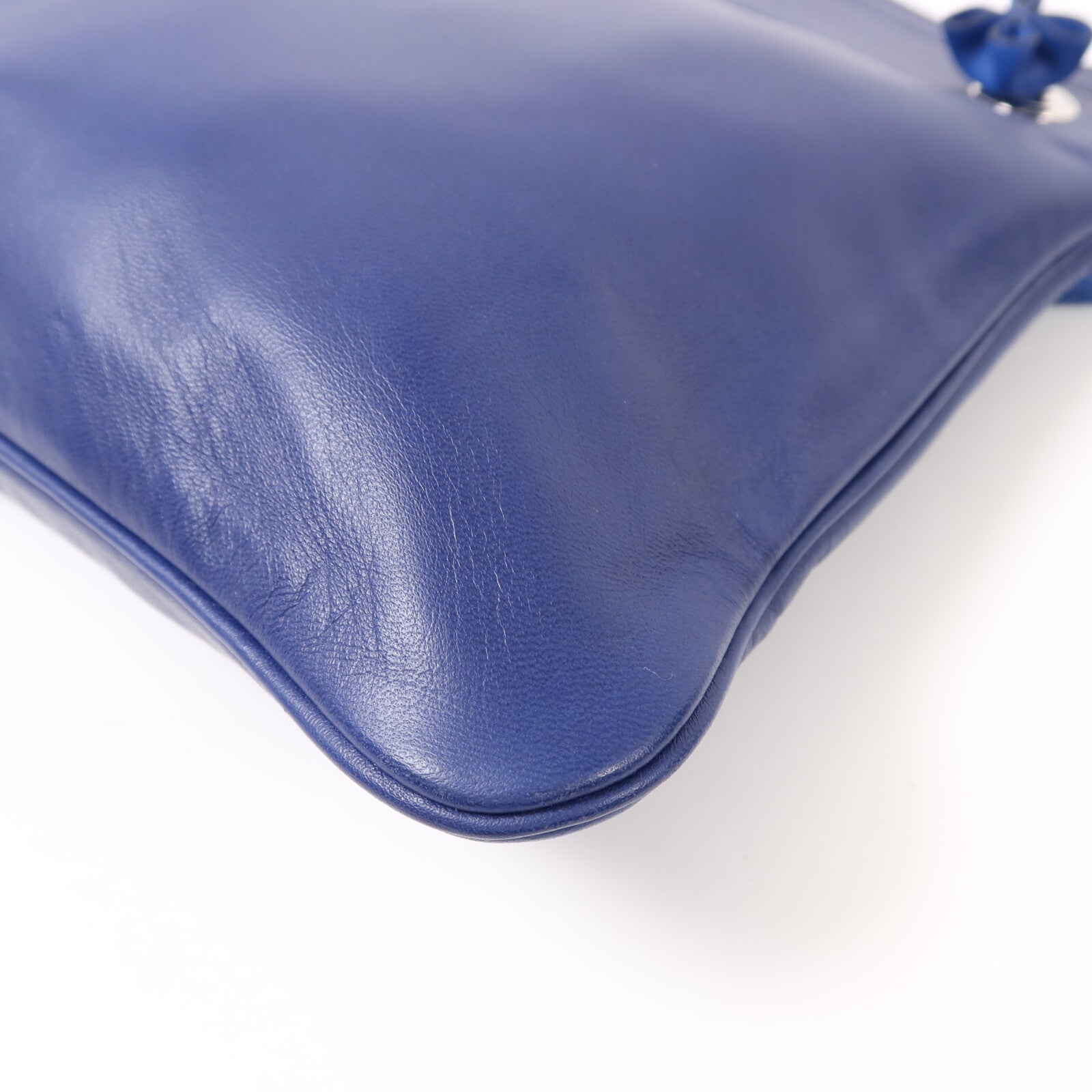 HERMES Swift皮革Aline銀扣肩背Bleu Electrique