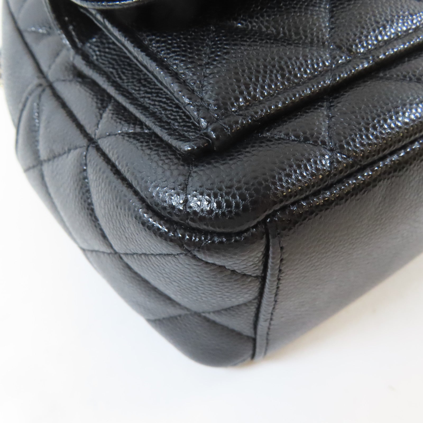 CHANEL 菱格Caviar皮革24C Backpack金扣背包肩背袋兩用黑色