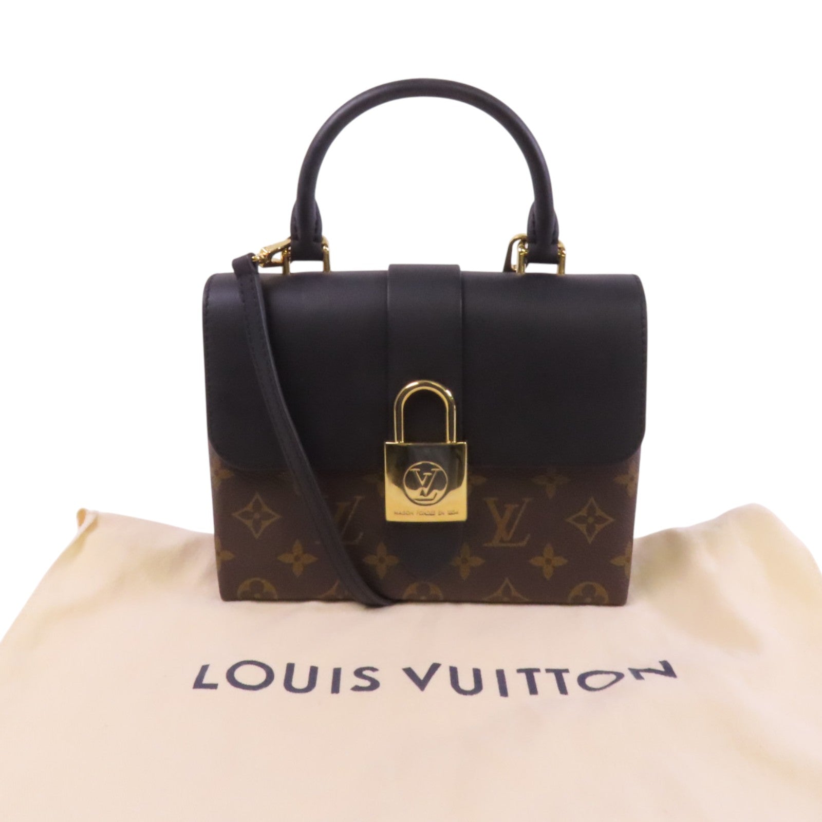LOUIS VUITTON Monogram Locky BB金扣手挽肩背兩用袋
