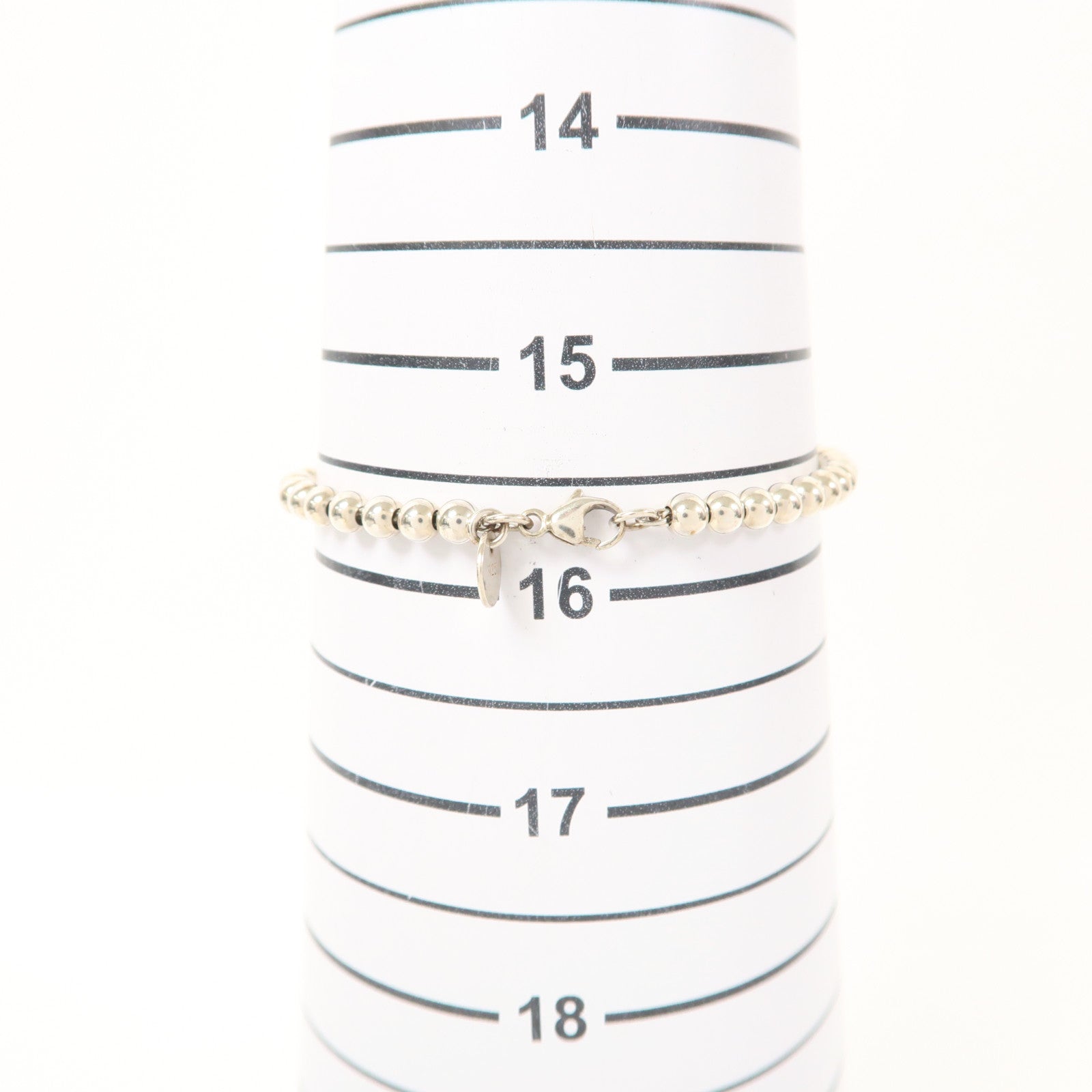 TIFFANY＆CO 925純銀Return to Tiffany Mini Heart Tag Bead Bracelet手鏈