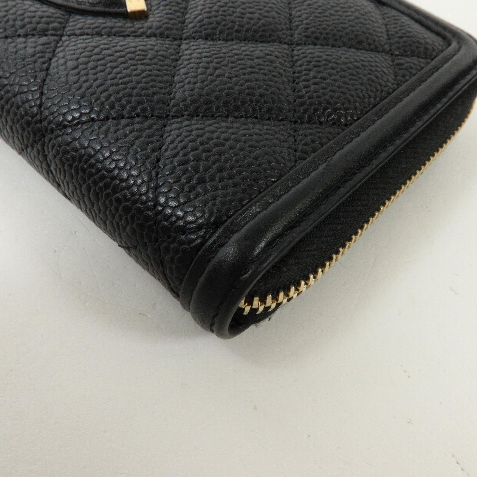 CHANEL 牛皮皮革CC Filigree Zipper Long Wallet長錢包