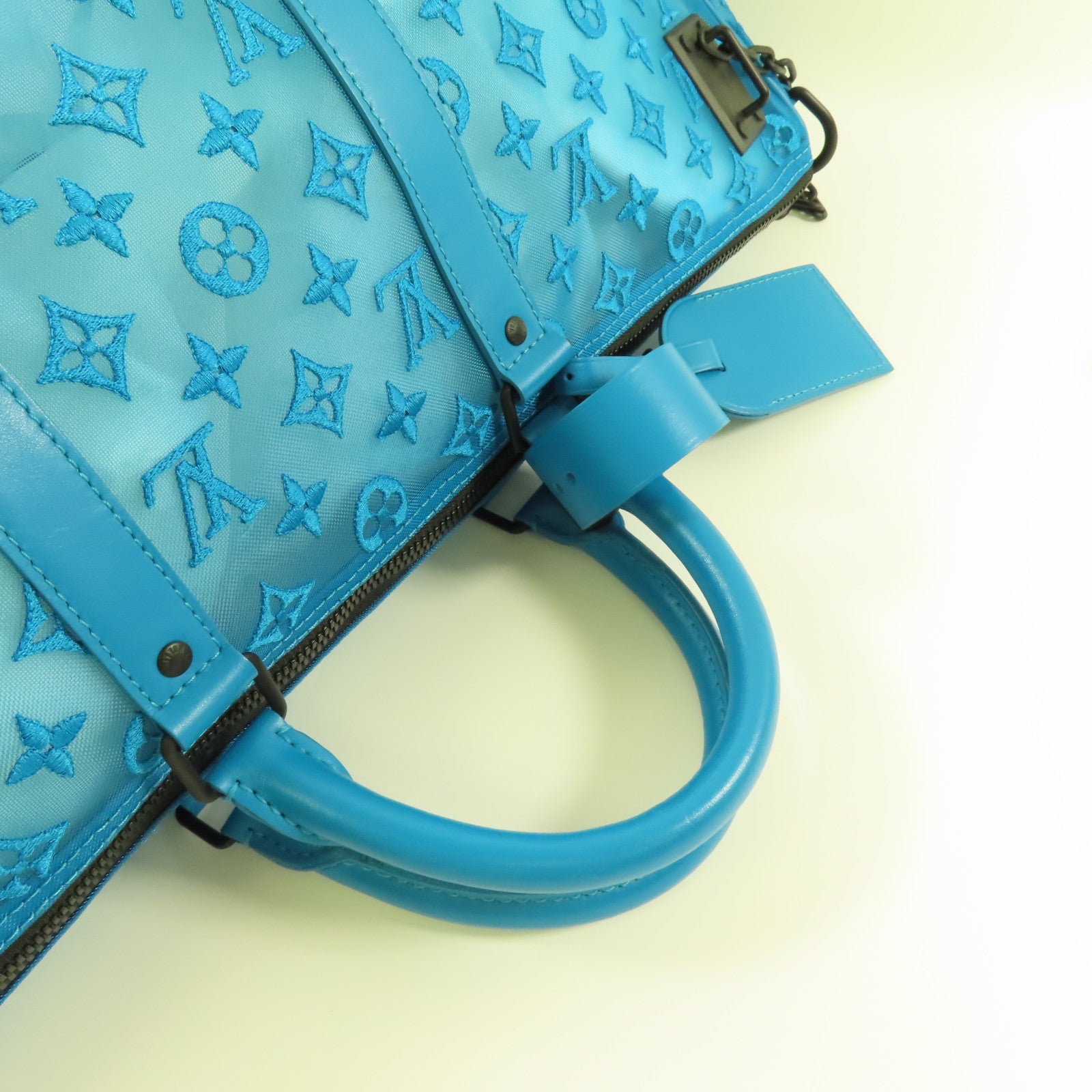 LOUIS VUITTON Monogram Mesh Keepall Triangle Bandouliere 50手挽肩背兩用袋