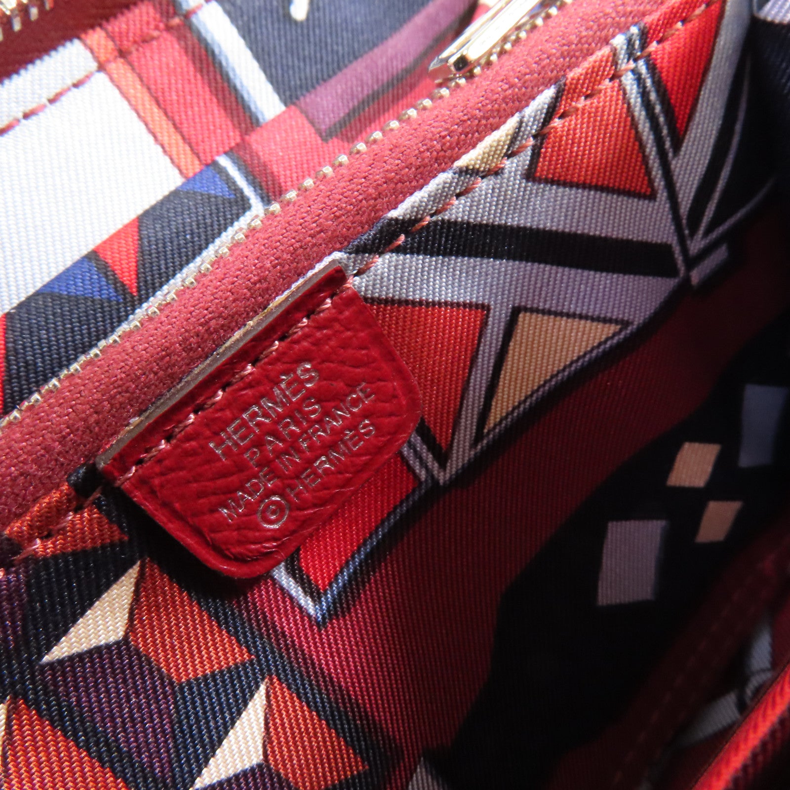 HERMES Epsom皮革Silk'In Compact Wallet銀扣短錢包Rouge Grenat石榴紅色