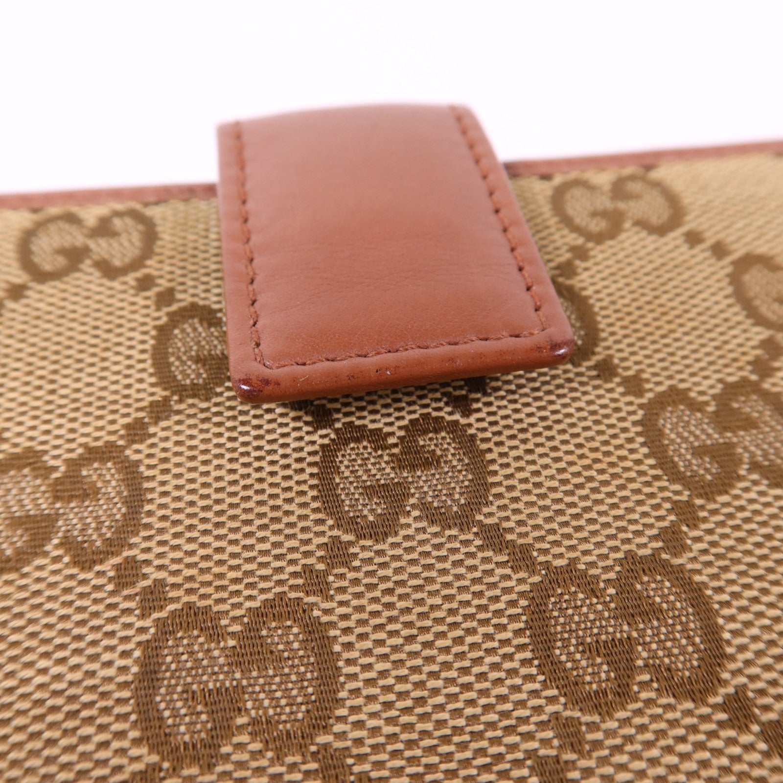 GUCCI 帆布Long Bifold Wallet金扣長錢包