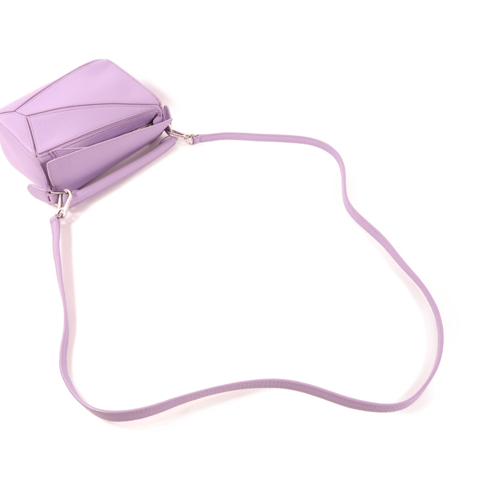 LOEWE 【激減優惠】牛皮皮革Mini Puzzle銀扣手挽肩背兩用袋