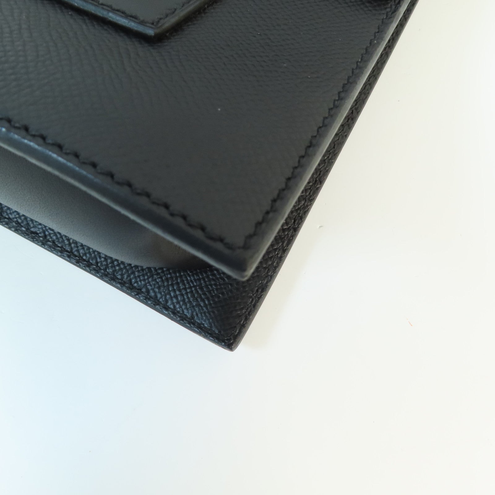 HERMES Swift皮革/Epsom皮革Sacabar 24金扣肩背袋Noir