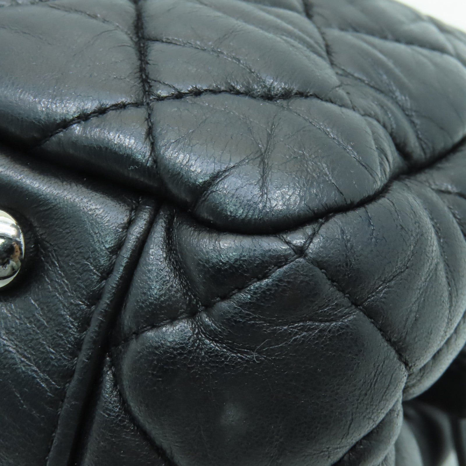 CHANEL 【激減優惠】菱格羊皮皮革Chain Shoulder Bag銀扣鏈帶肩背袋黒色