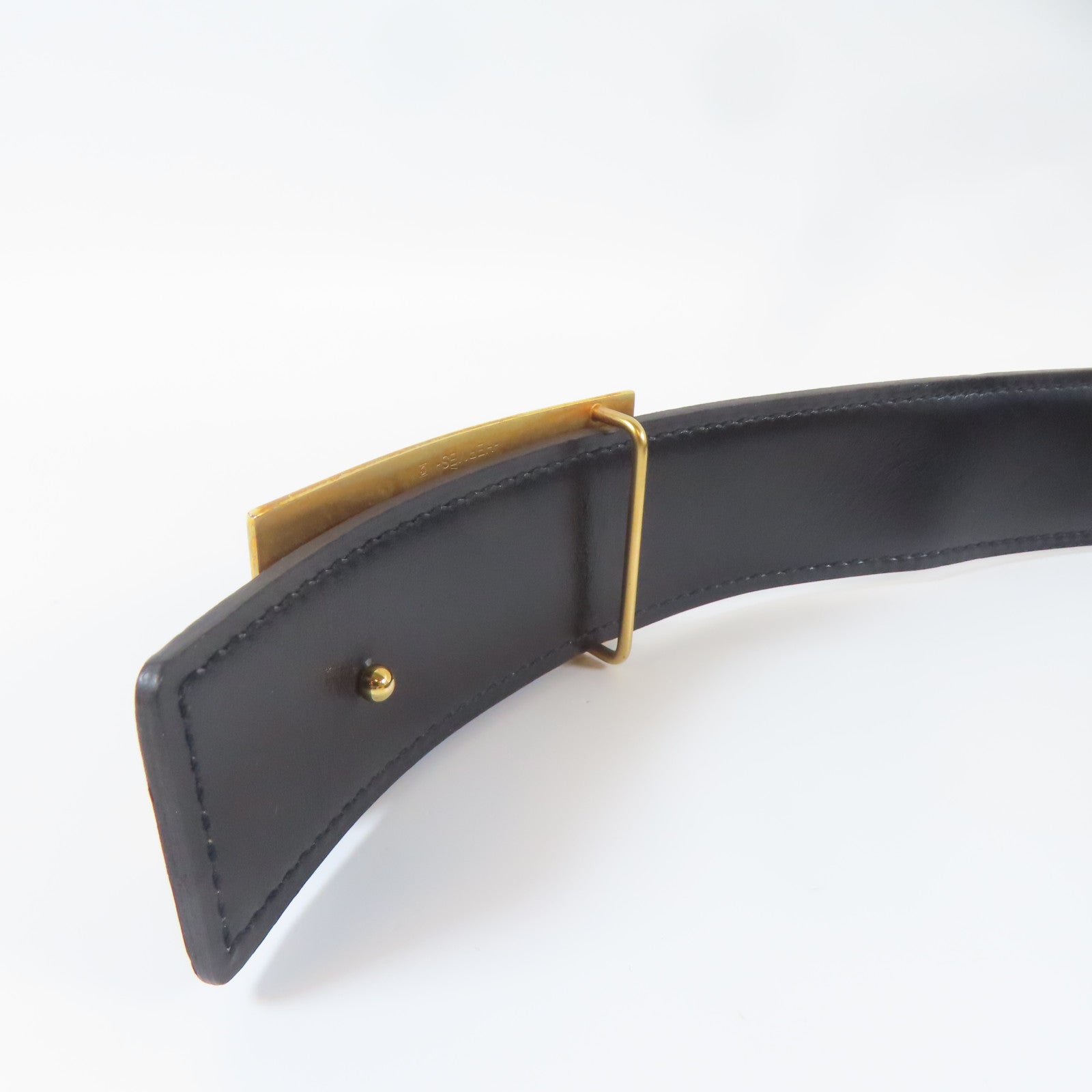 HERMES 【激減優惠】Epsom皮革Belt金扣皮帶灰色