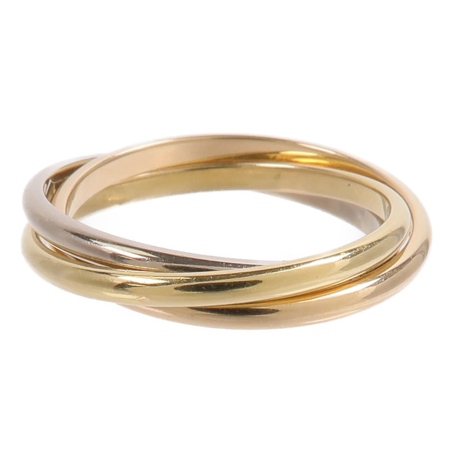 CARTIER 18K白金/黃金/黃金Mini Trinity Ring戒指