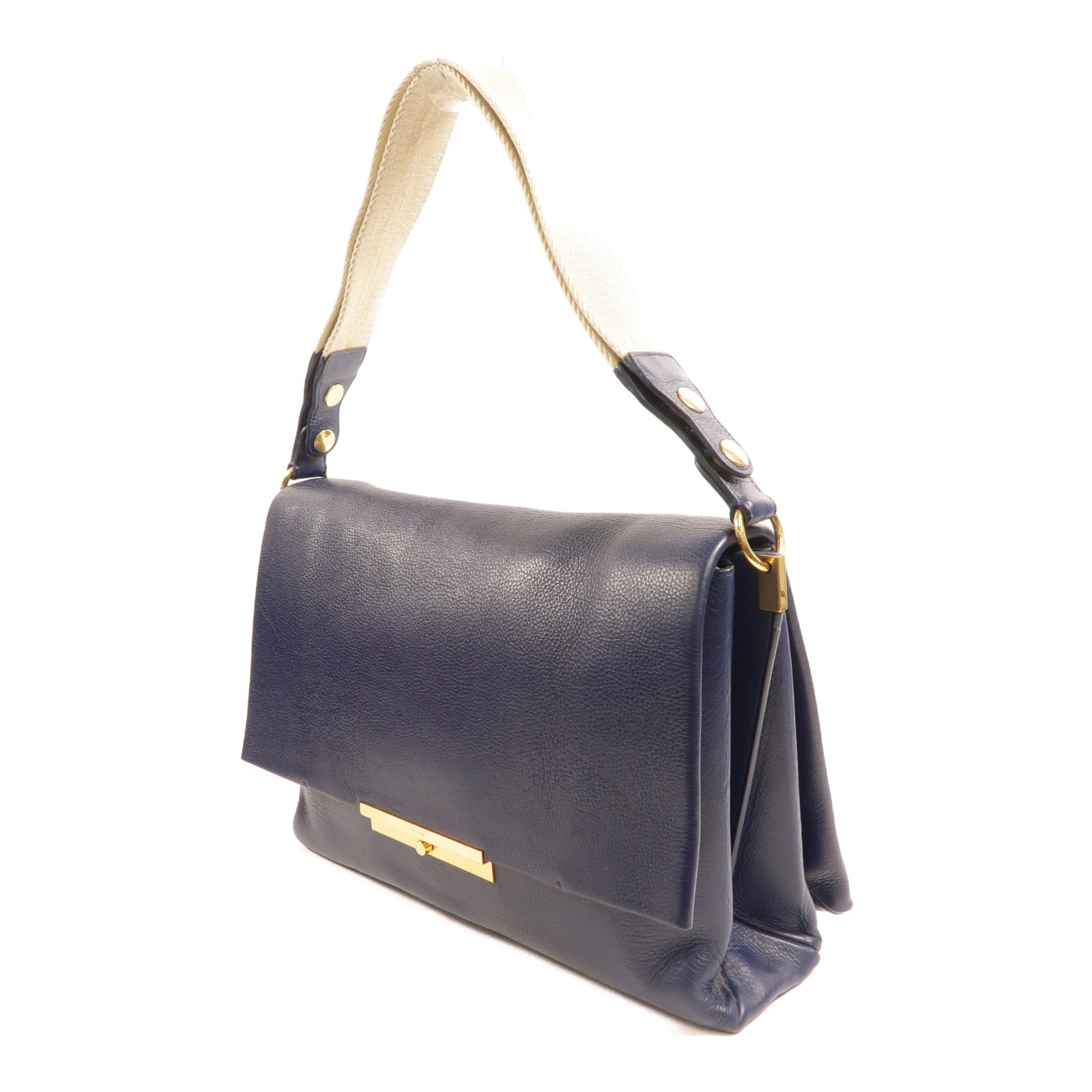 CELINE 牛皮皮革Blade Flap Bag肩背袋