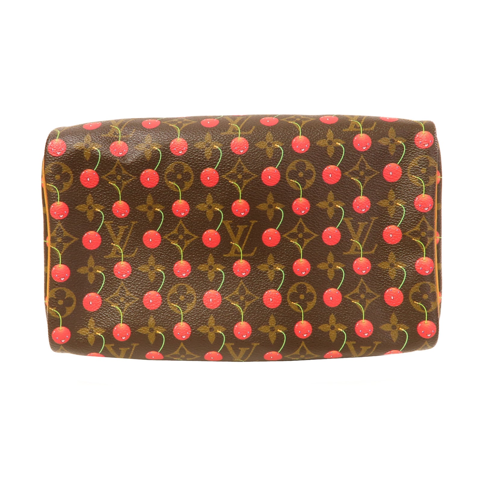 LOUIS VUITTON Monogram Takashi Murakami Speedy 25金扣手挽袋啡色
