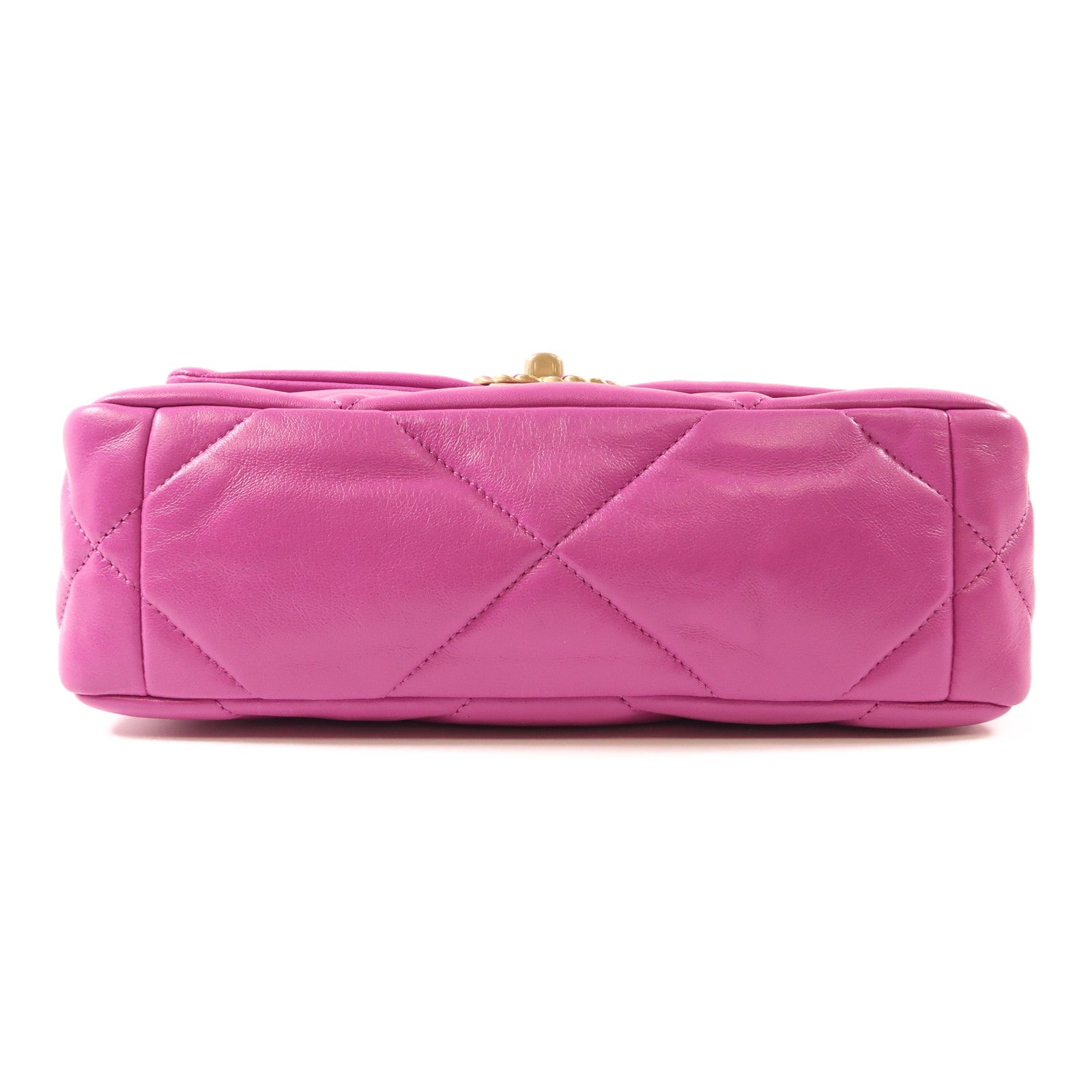 CHANEL 羊皮皮革C19鏈帶手挽肩背兩用袋