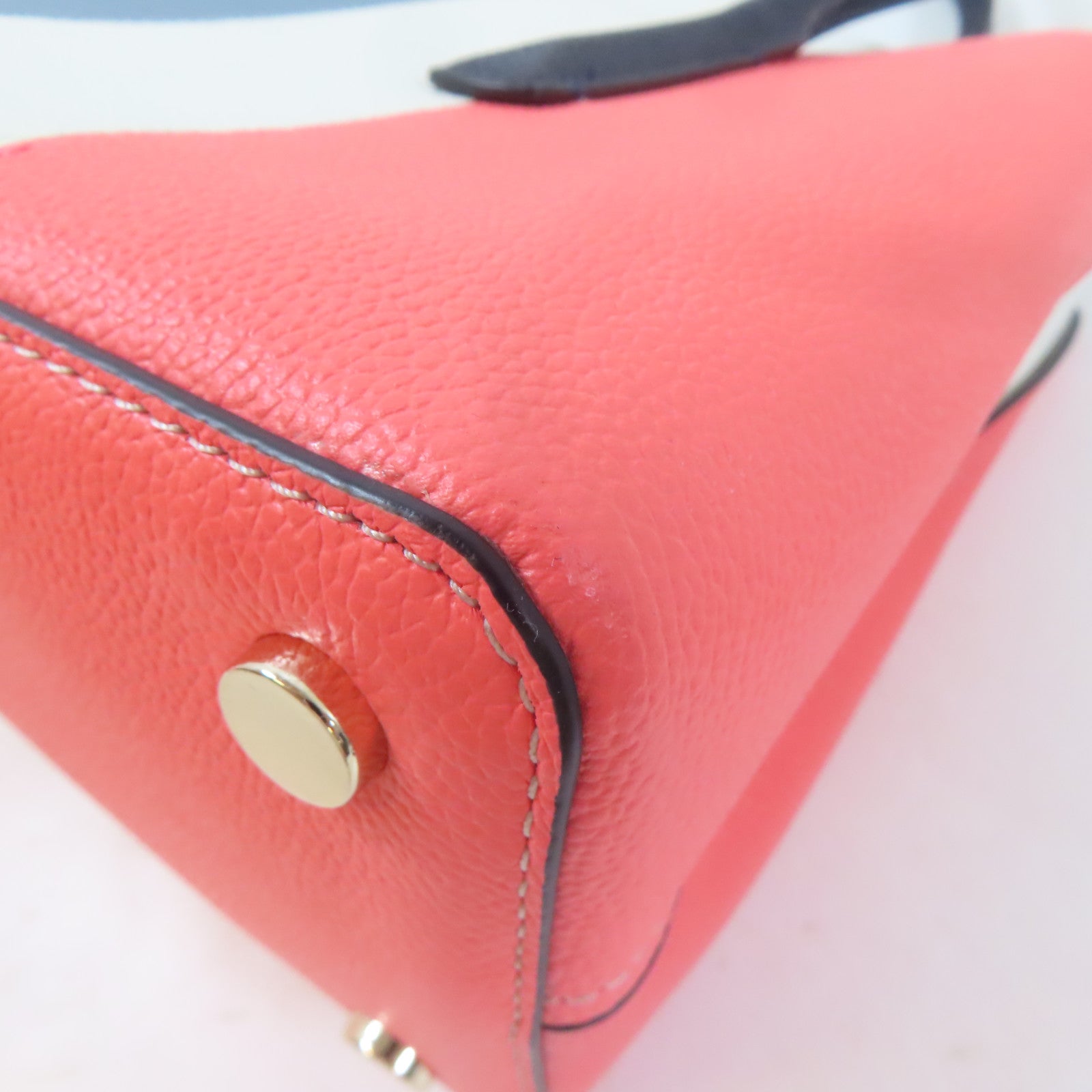 Kate Spade 牛皮皮革2Way Shoulder Bag銀扣手挽肩背兩用袋白色/粉橙色/黃色/淺藍色