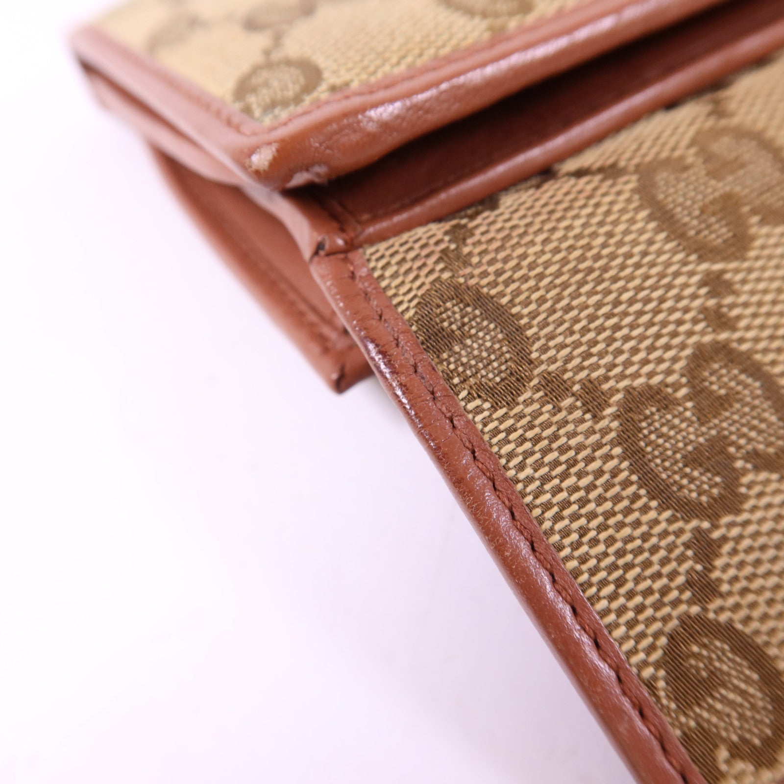 GUCCI 帆布Long Bifold Wallet金扣長錢包