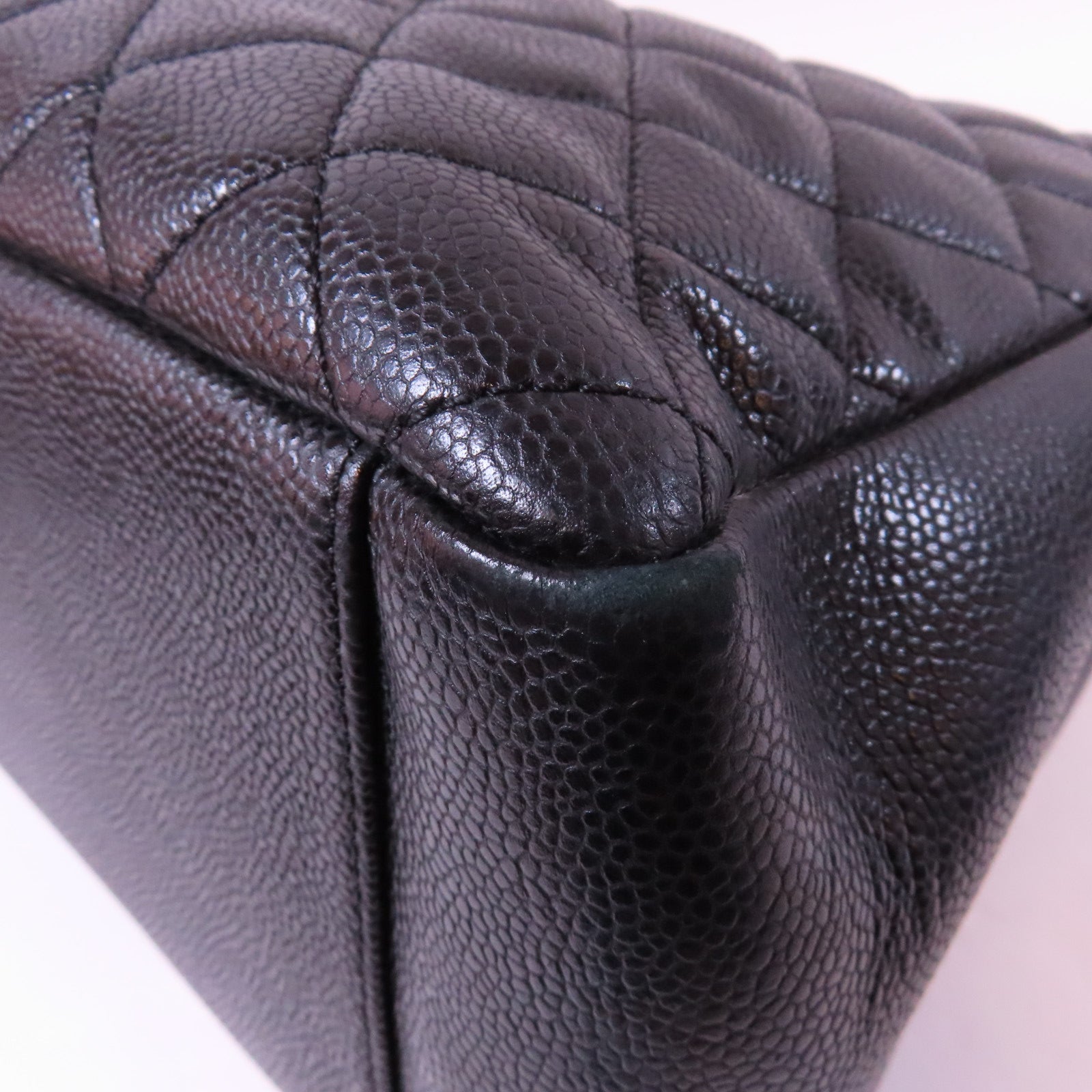 CHANEL 菱格牛皮皮革GST Grand Shopping Tote金扣手挽袋黑色