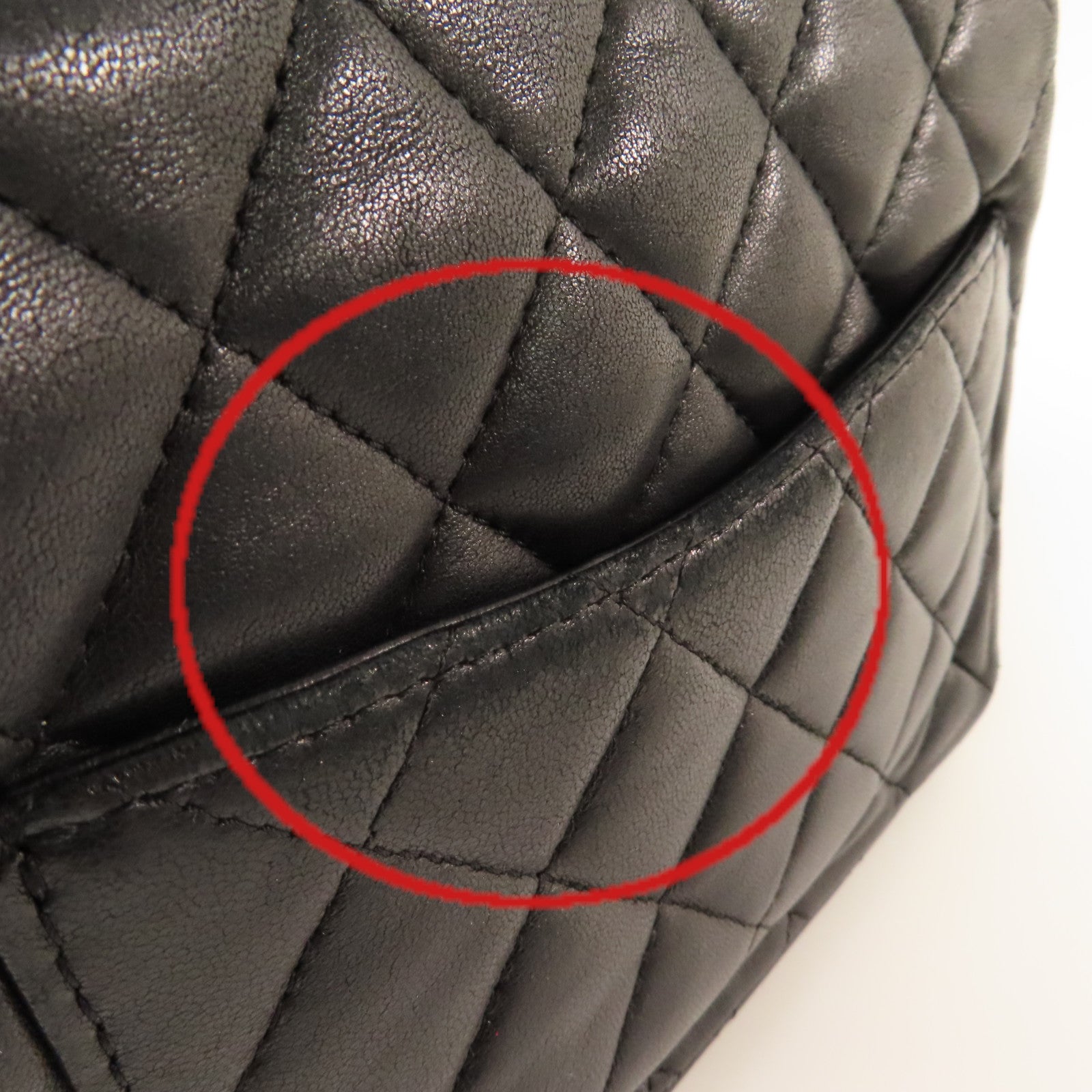 CHANEL 菱格羊皮皮革Chain Shoulder Bag金扣鏈帶肩背袋黑色