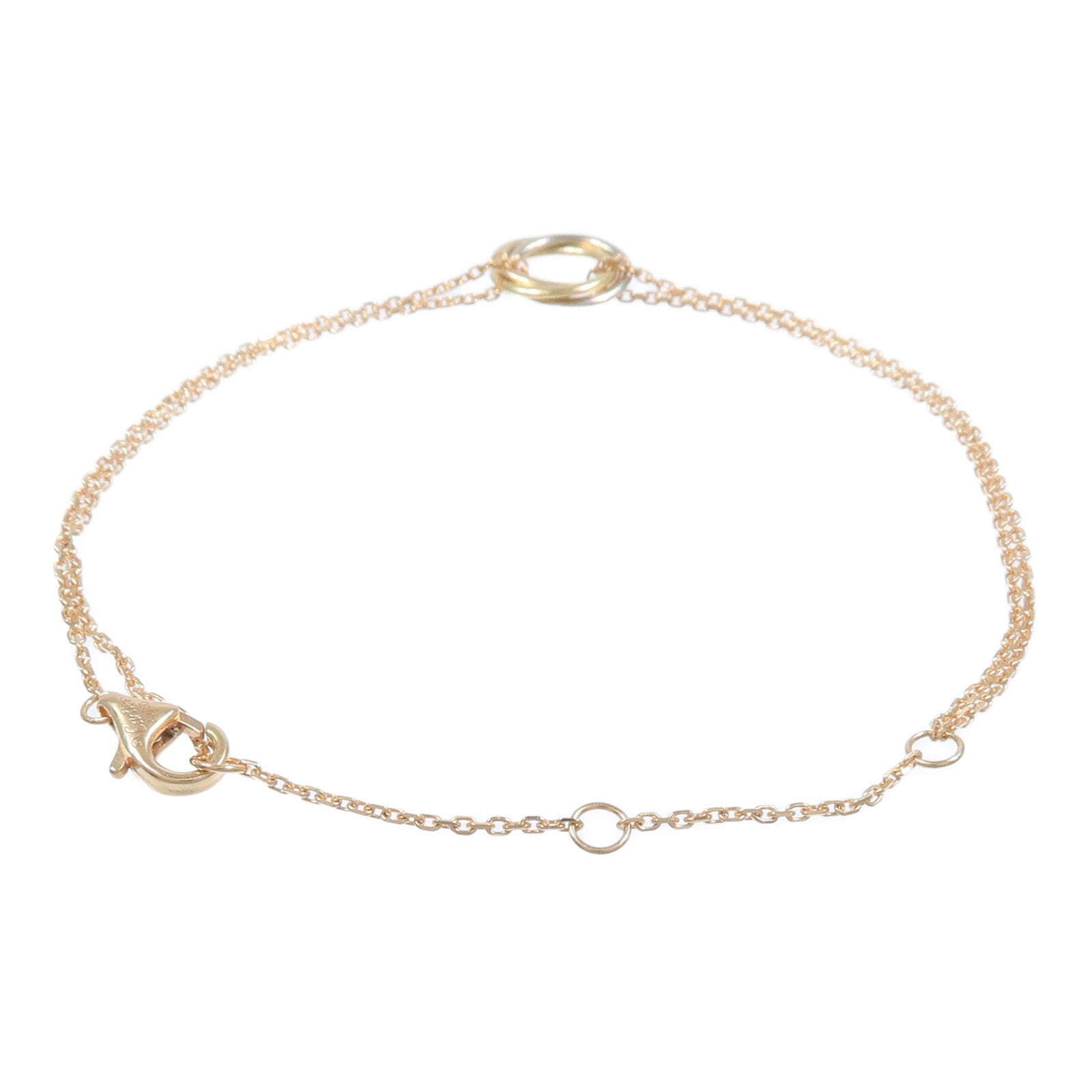 CARTIER 18K玫瑰金/黃金/白金Trinity Bracelet手鏈