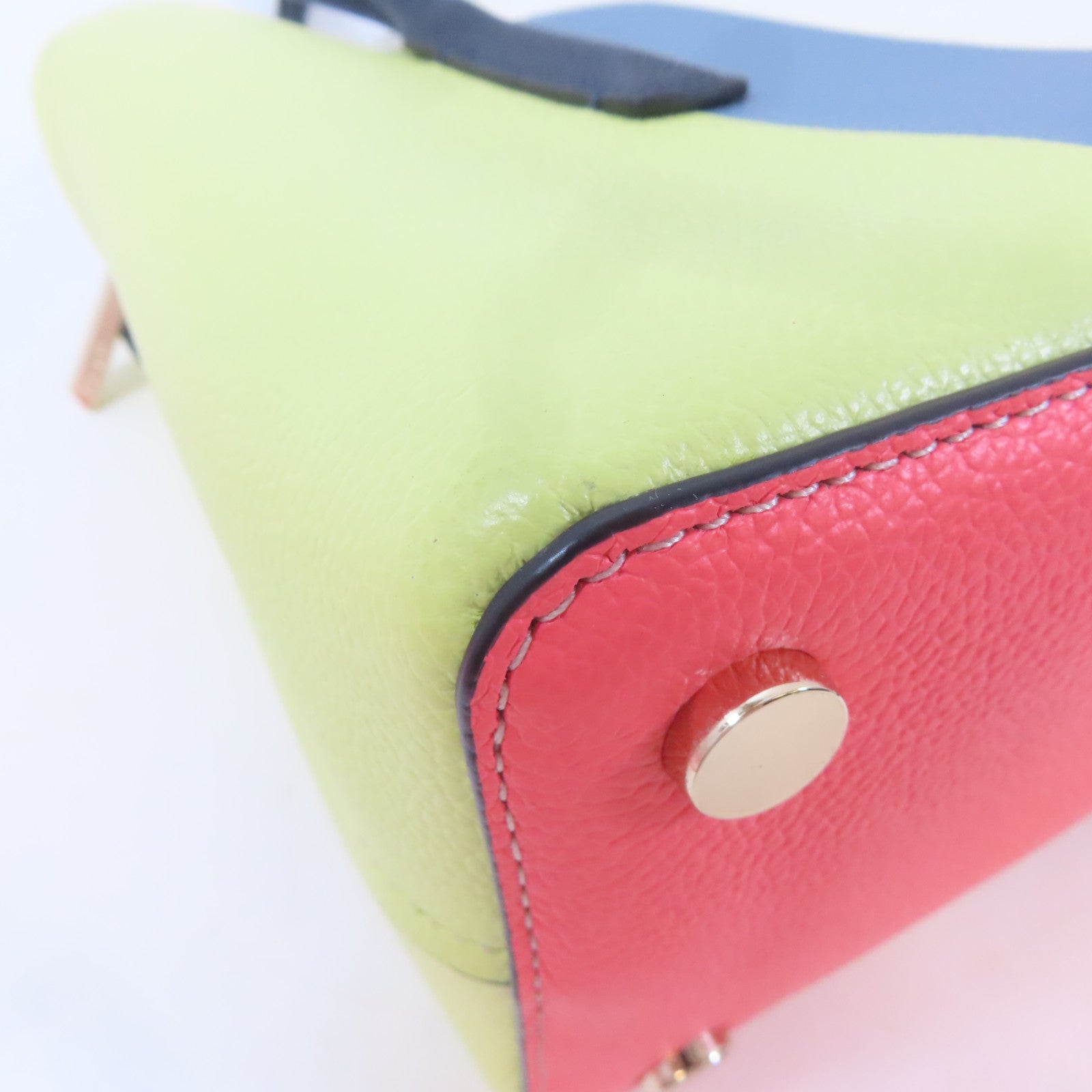 Kate Spade 牛皮皮革2Way Shoulder Bag銀扣手挽肩背兩用袋白色/粉橙色/黃色/淺藍色