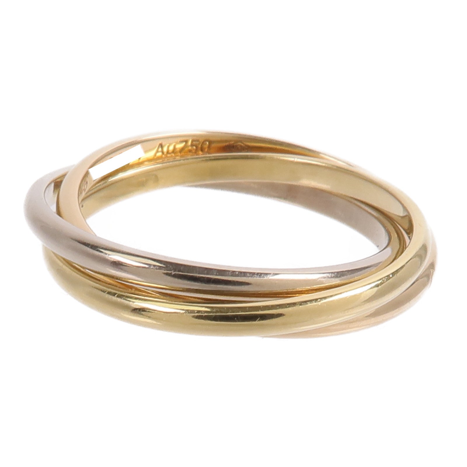 CARTIER 18K白金/黃金/黃金Mini Trinity Ring戒指