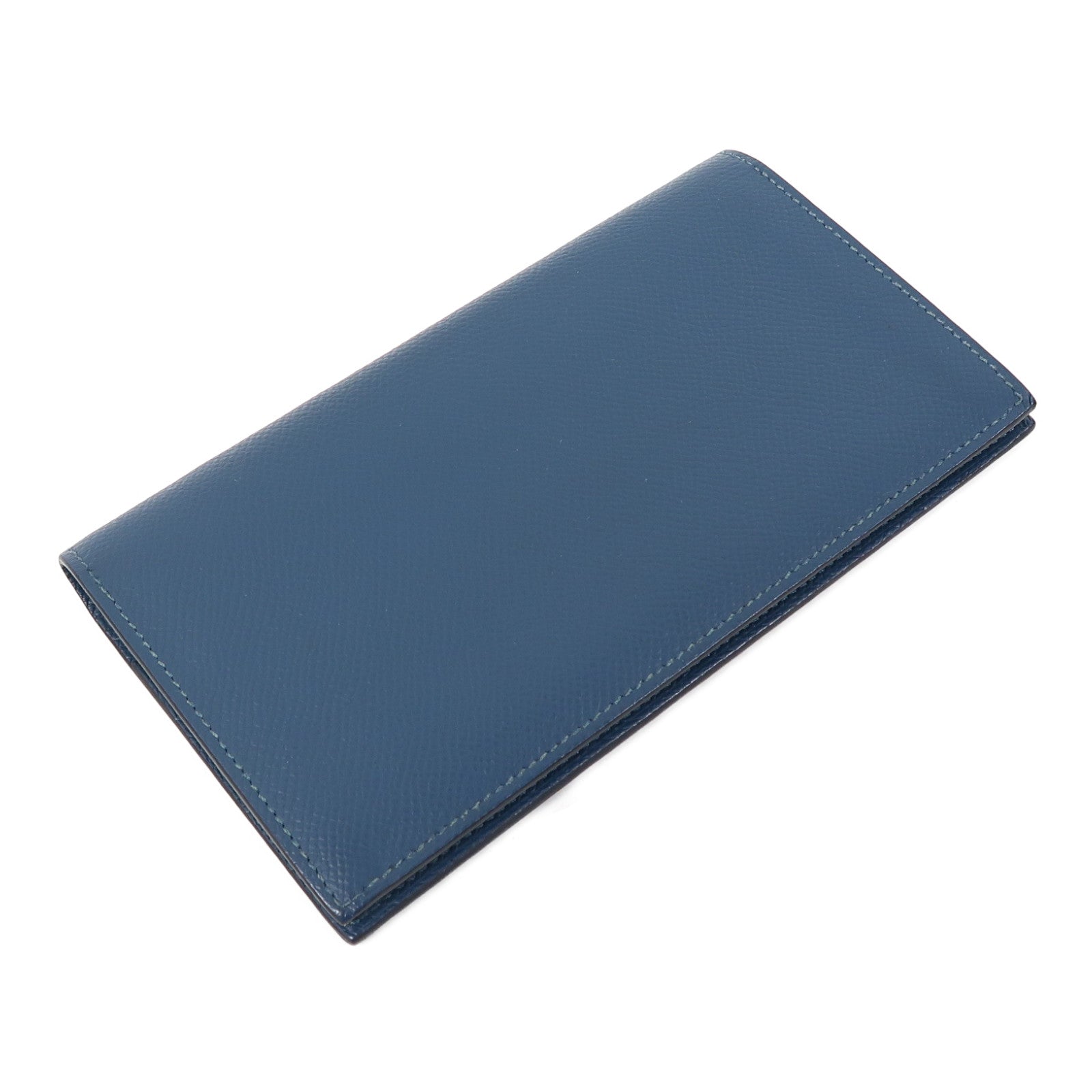HERMES Epsom皮革Portefeuille Citizen Twill長錢包藍色