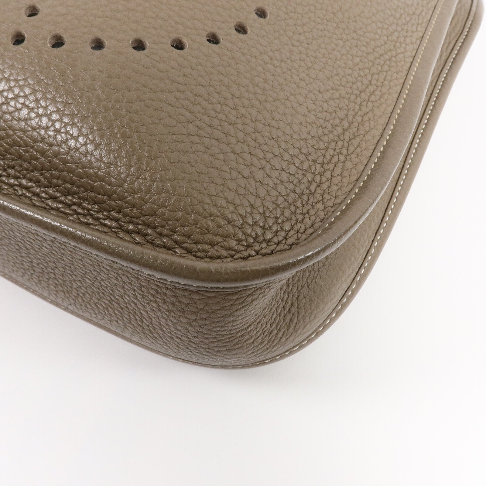HERMES Clemence皮革Evelyne PM 肩背袋Etoupe