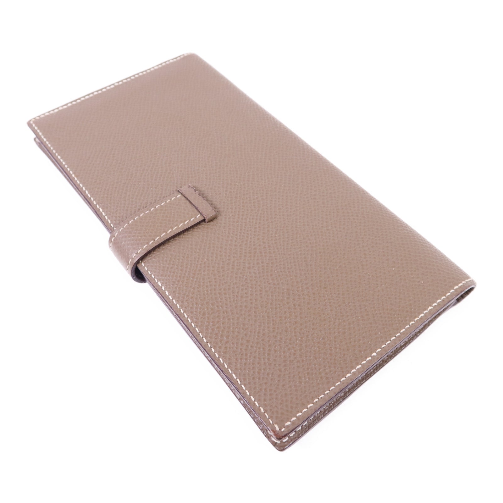 HERMES Epsom皮革Bearn Long Wallet金扣長錢包