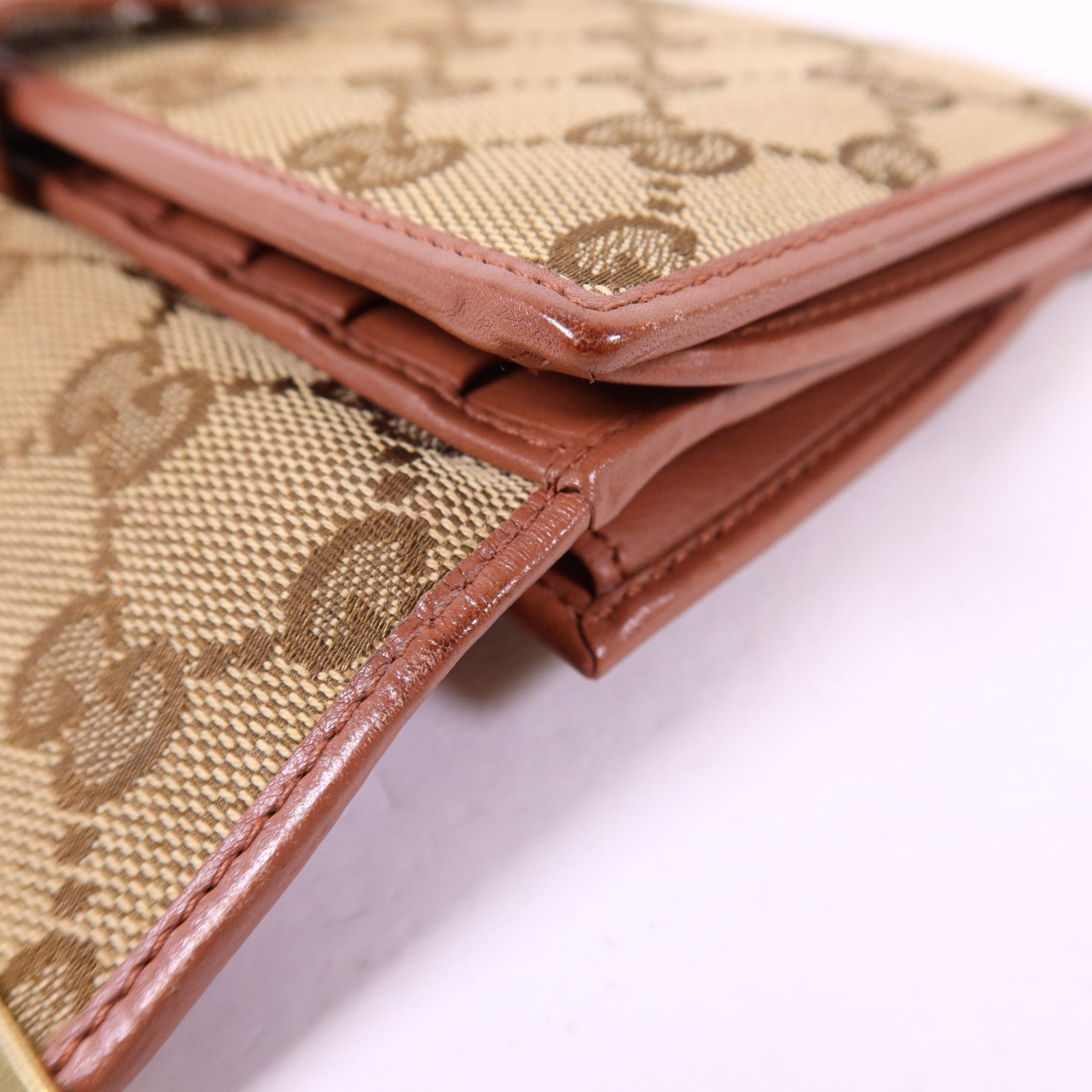 GUCCI 帆布Long Bifold Wallet金扣長錢包