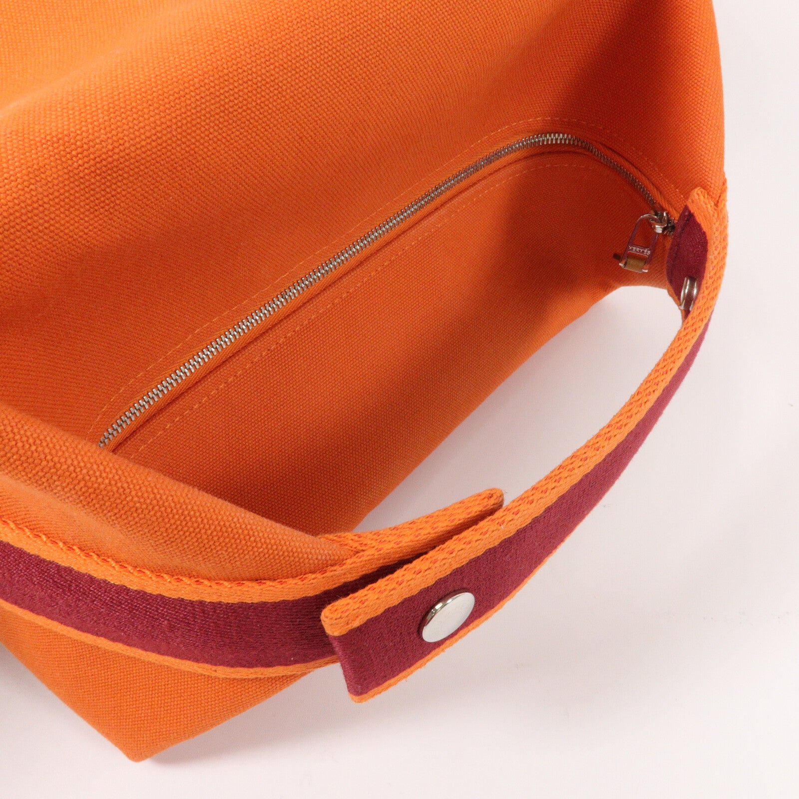 HERMES 帆布Bride-A-Brac Case Large手挽袋Orange