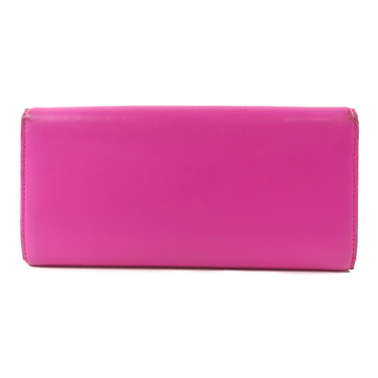 FENDI 【激減優惠】牛皮皮革Long Wallet金扣長錢包
