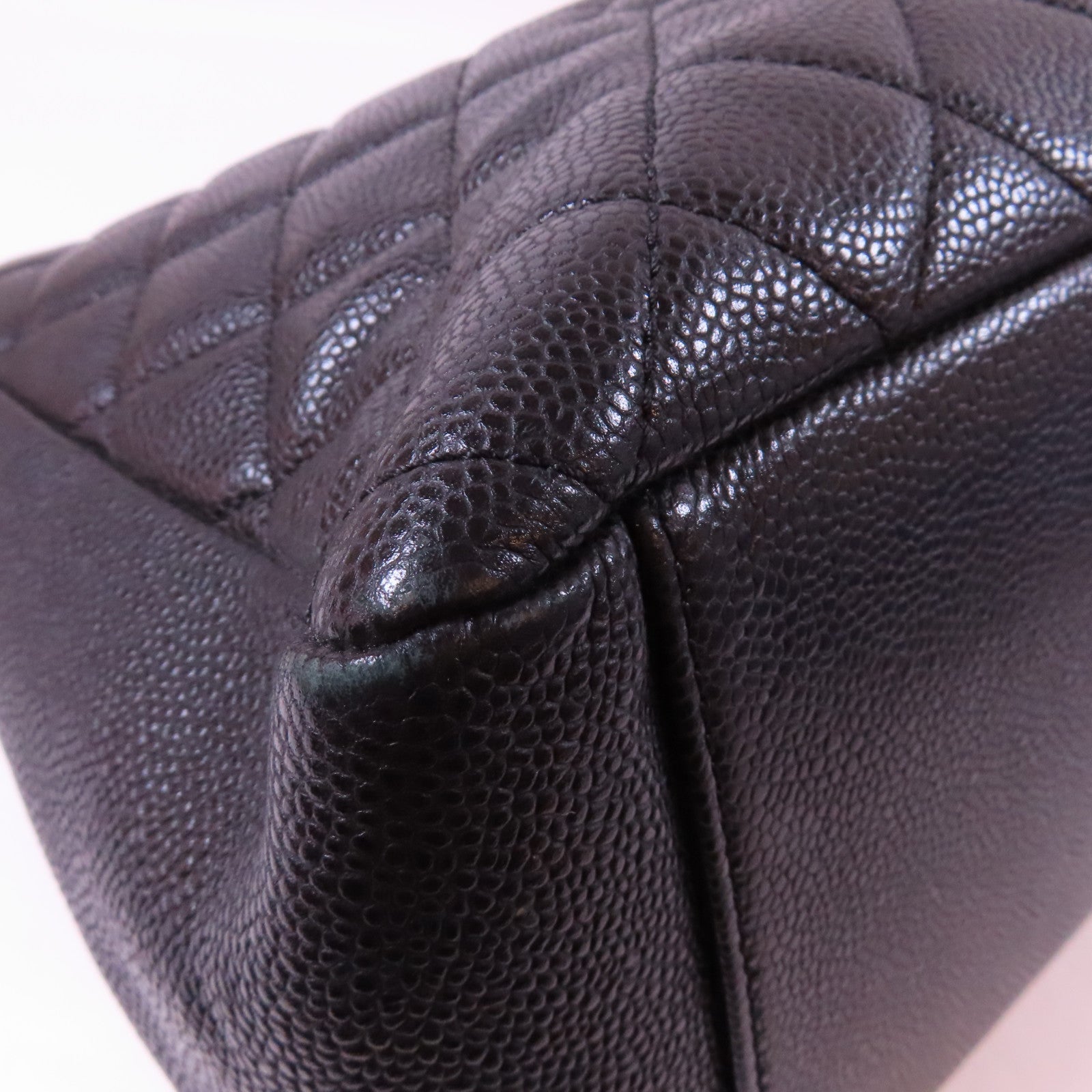 CHANEL 菱格牛皮皮革GST Grand Shopping Tote金扣手挽袋黑色