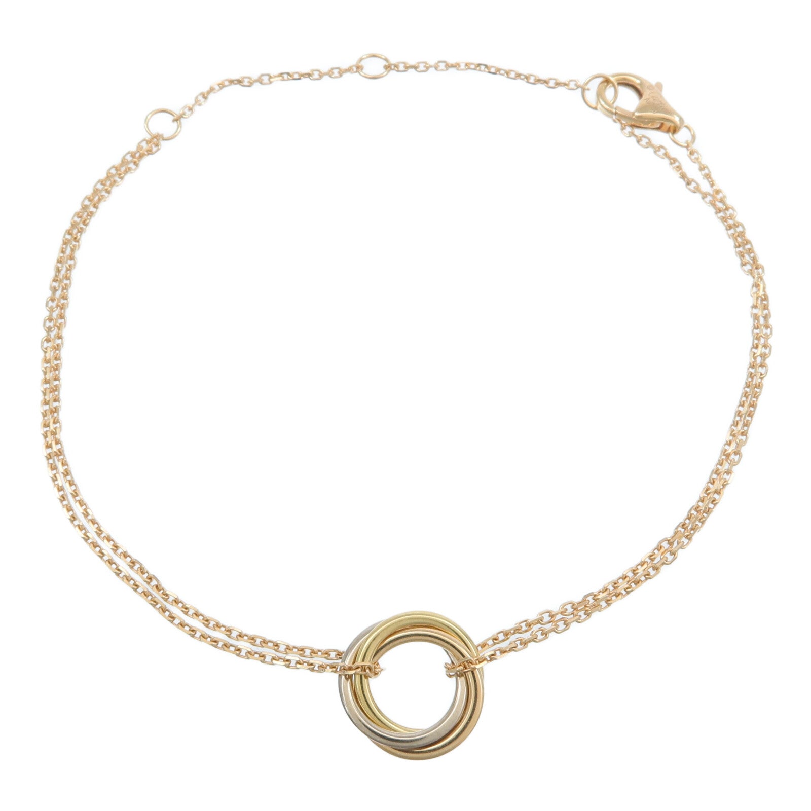 CARTIER 18K玫瑰金/黃金/白金Trinity Bracelet手鏈