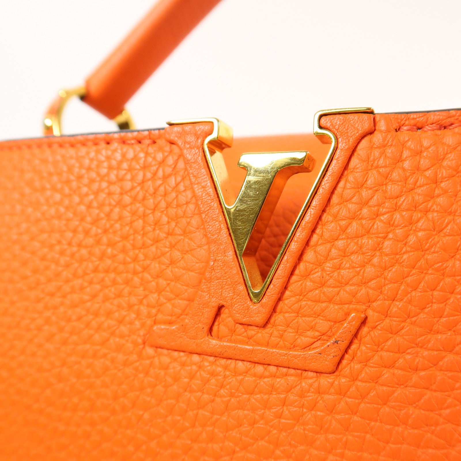LOUIS VUITTON LV GHW Capucines BB 2 Way Shoulder Bag M51778 Calfskin Orange