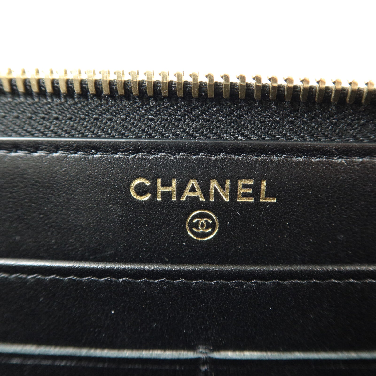 CHANEL 牛皮皮革CC Filigree Zipper Long Wallet長錢包