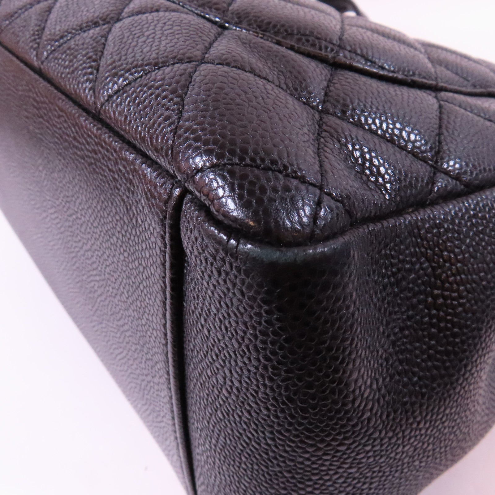 CHANEL 菱格牛皮皮革GST Grand Shopping Tote金扣手挽袋黑色
