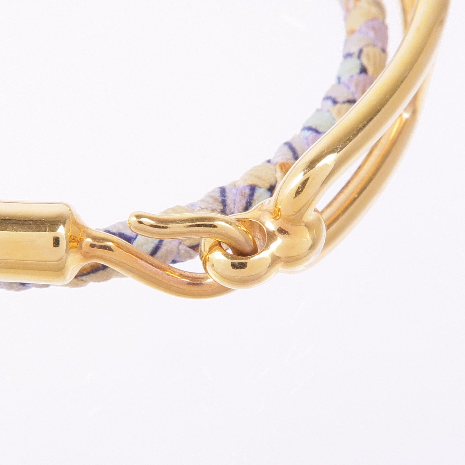 HERMES 絲質Roulis Double金扣手帶