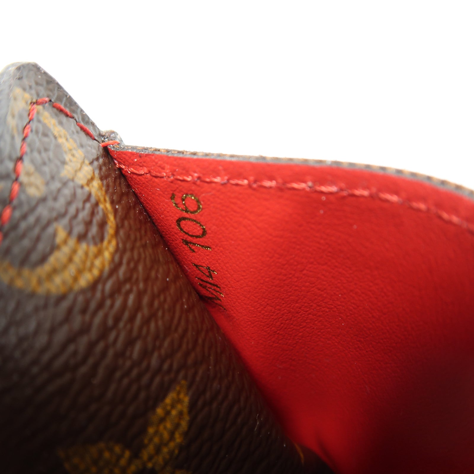 LOUIS VUITTON Monogram Sarah金扣長錢包啡色